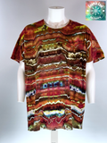 Voyager's Vantage - 3XL Ice Dye Artisan Tee Shirt - Founder's Cut (3XB) - Teal & Copper - 1-of-1 Hand-Dyed Wearable Art