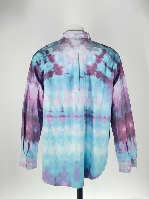 Artificial Intelligence: 3XL Cosmic Formal Oxford Ice-Dye