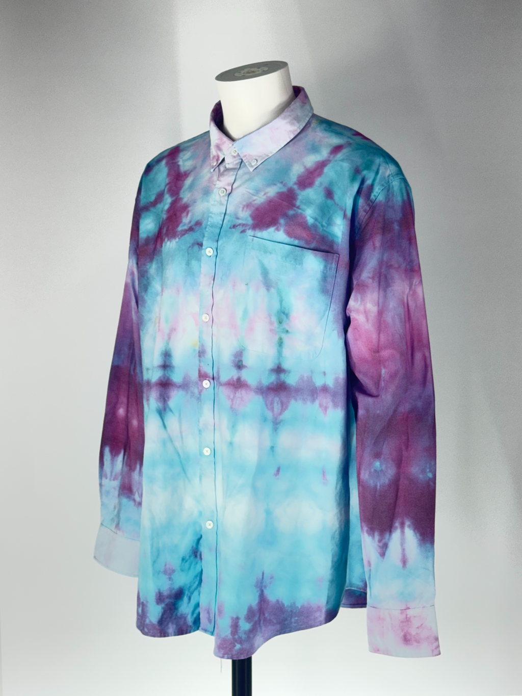 Artificial Intelligence: 3XL Cosmic Formal Oxford Ice-Dye