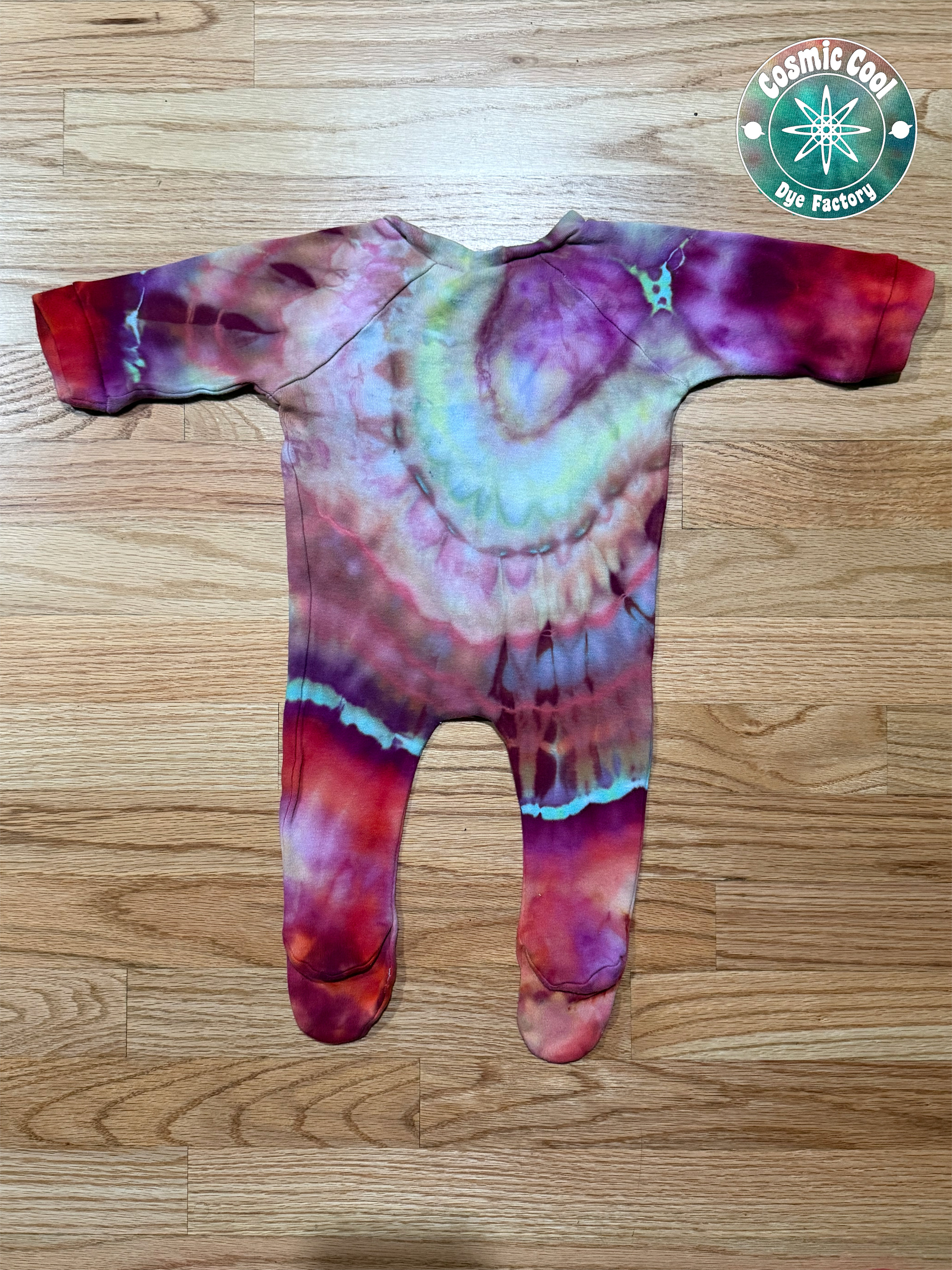 Cosmic Cadets: Magneteers - Premium Footed100% Cotton Ice Dye Onesie (Size 3-6 Month)
