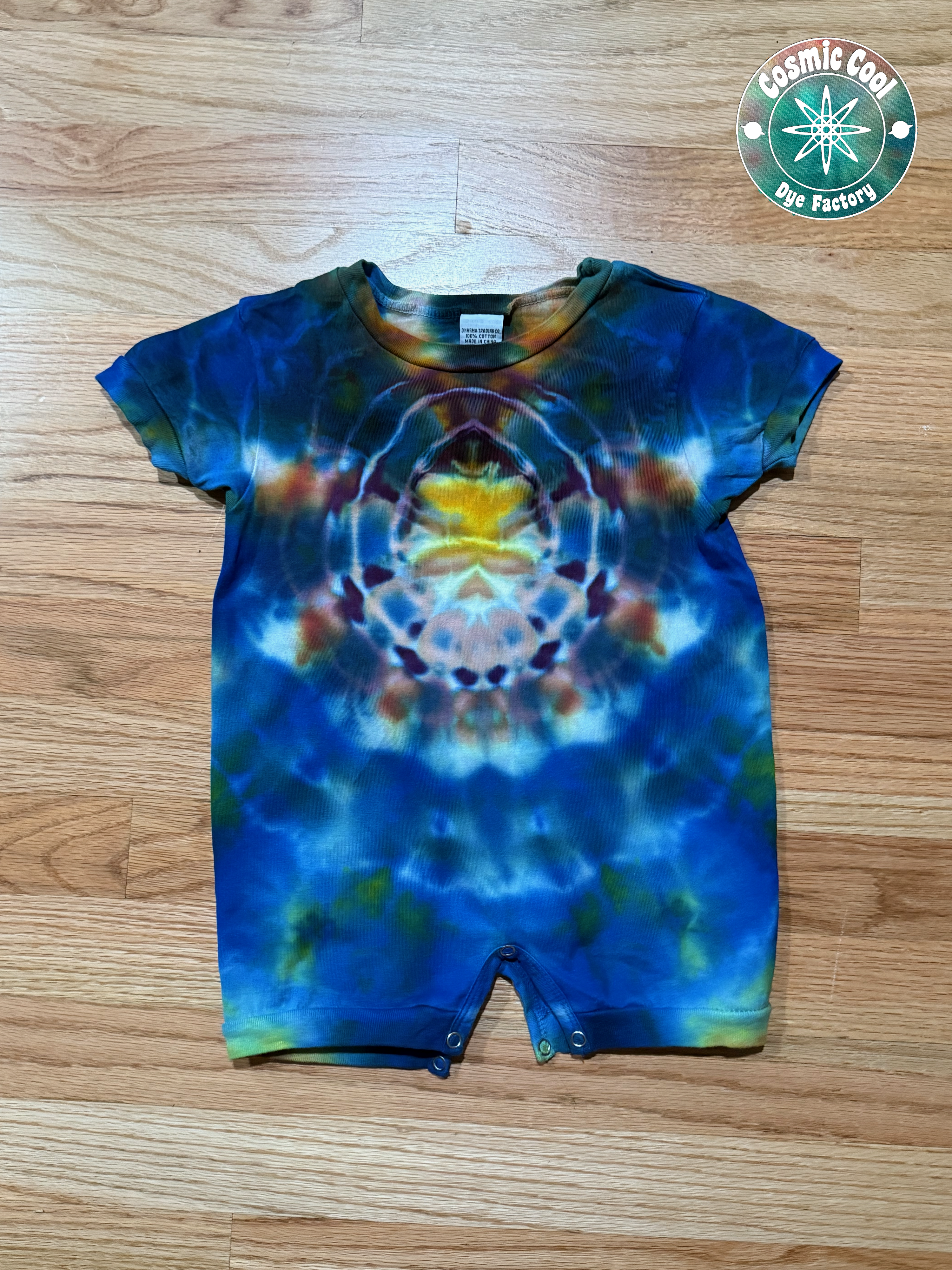 100% Cotton Ice Dye Short Sleeve Onesie (Size 12 Months)