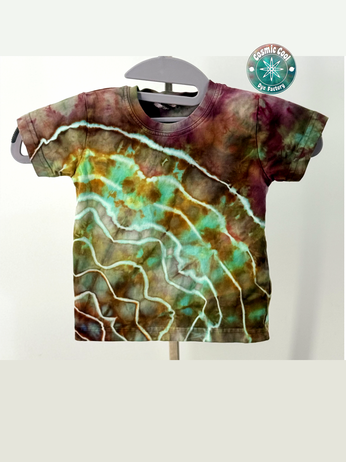 Cosmic Cadet Ice Dye Artisan Tee (Size 2T) - 100% Cotton