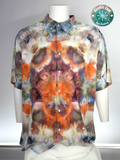 Cosmic Ice Dye Island Style Camp Shirt 100% Cotton  (Size 2XL)