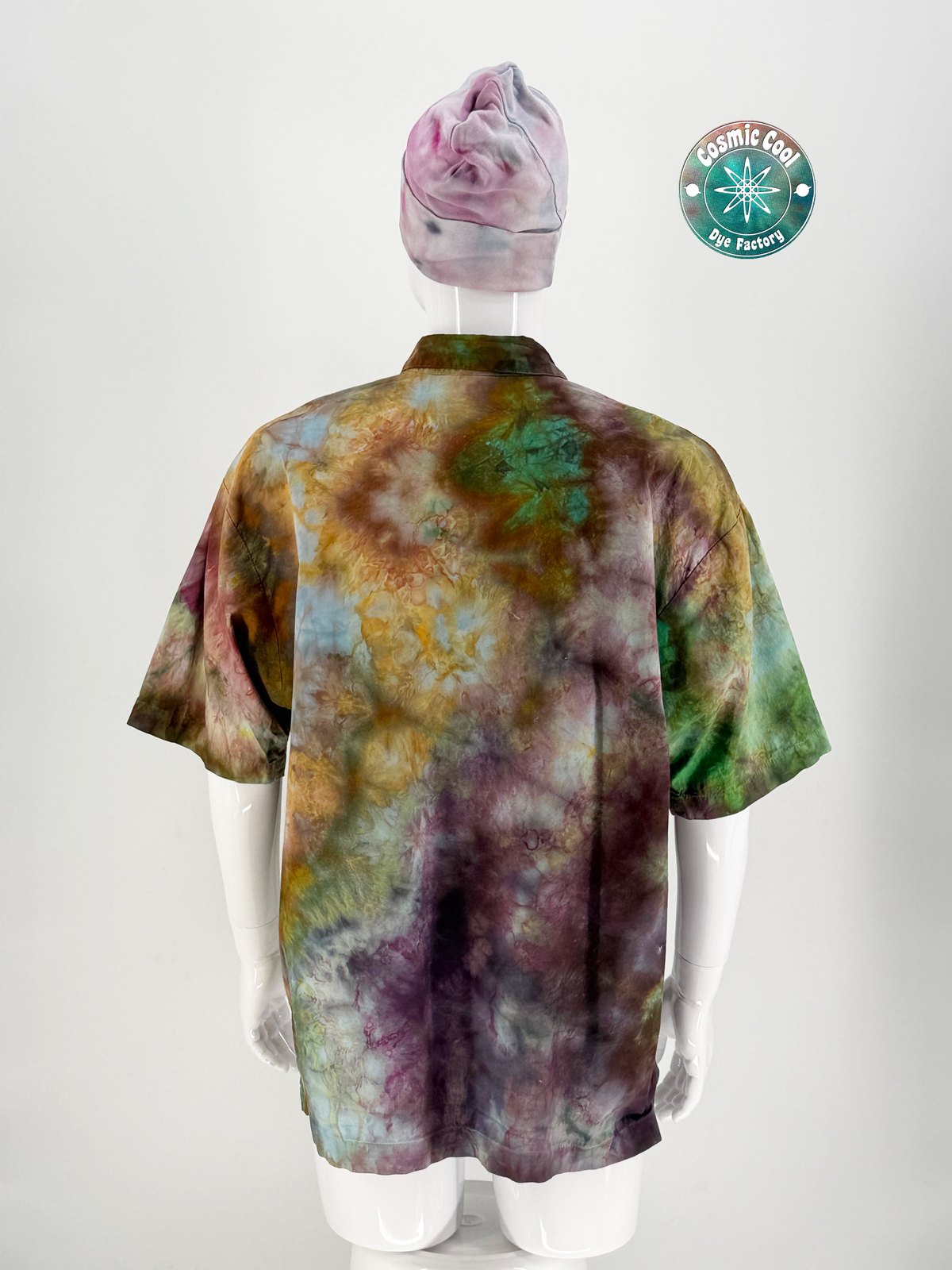 Cosmic Island Style Short Sleeve Camp Shirt (Size Large) 100% Cotton