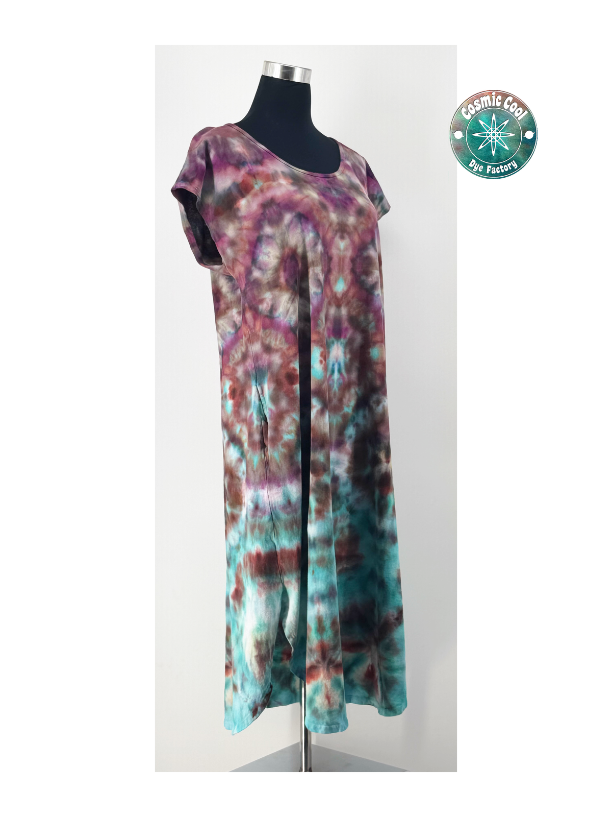 Cosmic Artisan T-Shirt Dress & Cover-Up (Size XL) - 100% Cotton