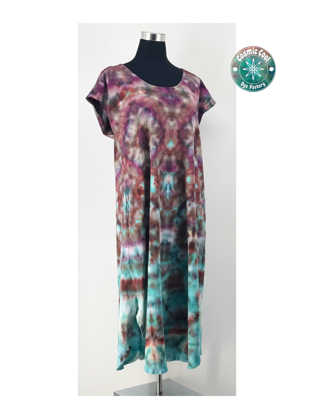 Cosmic Artisan T-Shirt Dress & Cover-Up (Size XL) - 100% Cotton