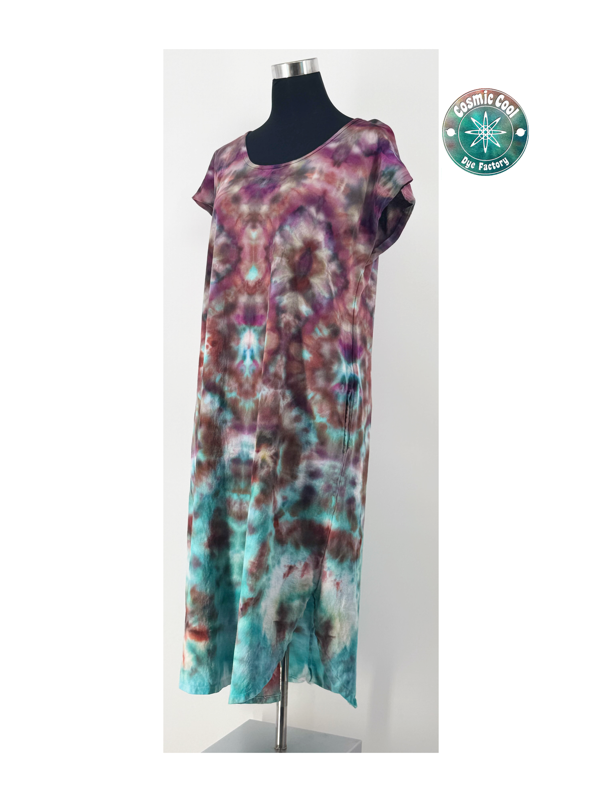 Cosmic Artisan T-Shirt Dress & Cover-Up (Size XL) - 100% Cotton