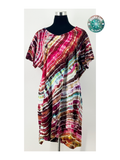 Cosmic Ice Dye Artisan T-Shirt Dress & Cover-Up (Size XL) - 100% Cotton