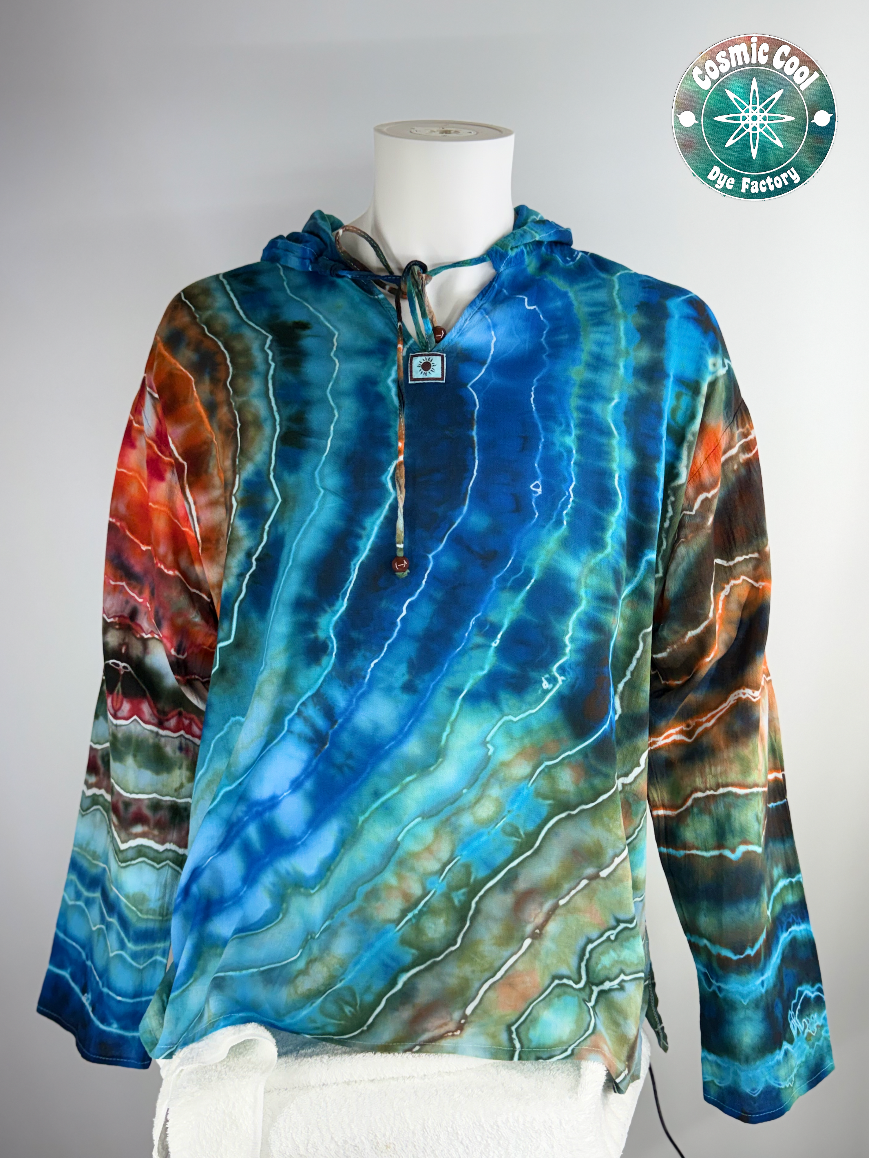 100% Premium Cotton Ice Dye Light Hoodie (Size 5XL)