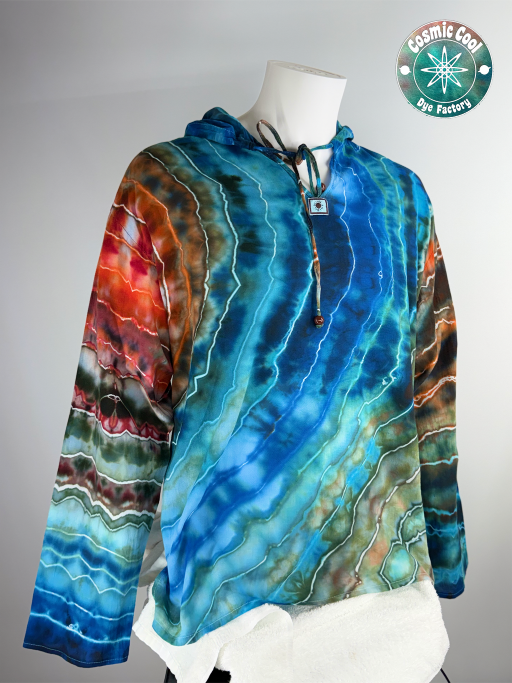 100% Premium Cotton Ice Dye Light Hoodie (Size 5XL)