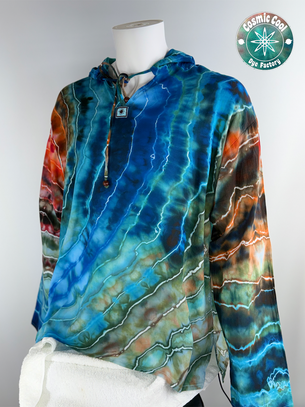 100% Premium Cotton Ice Dye Light Hoodie (Size 5XL)