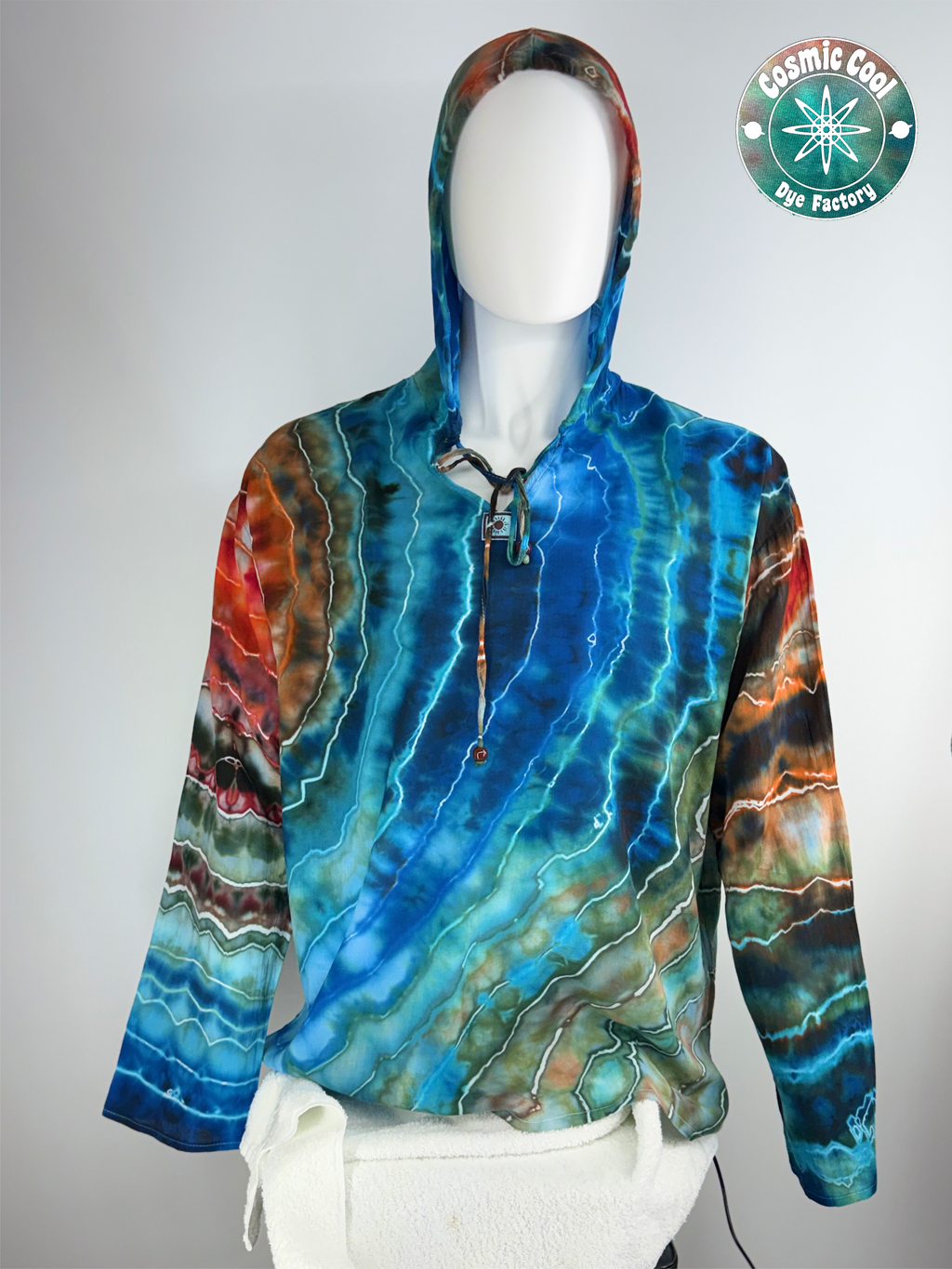 100% Premium Cotton Ice Dye Light Hoodie (Size 5XL)