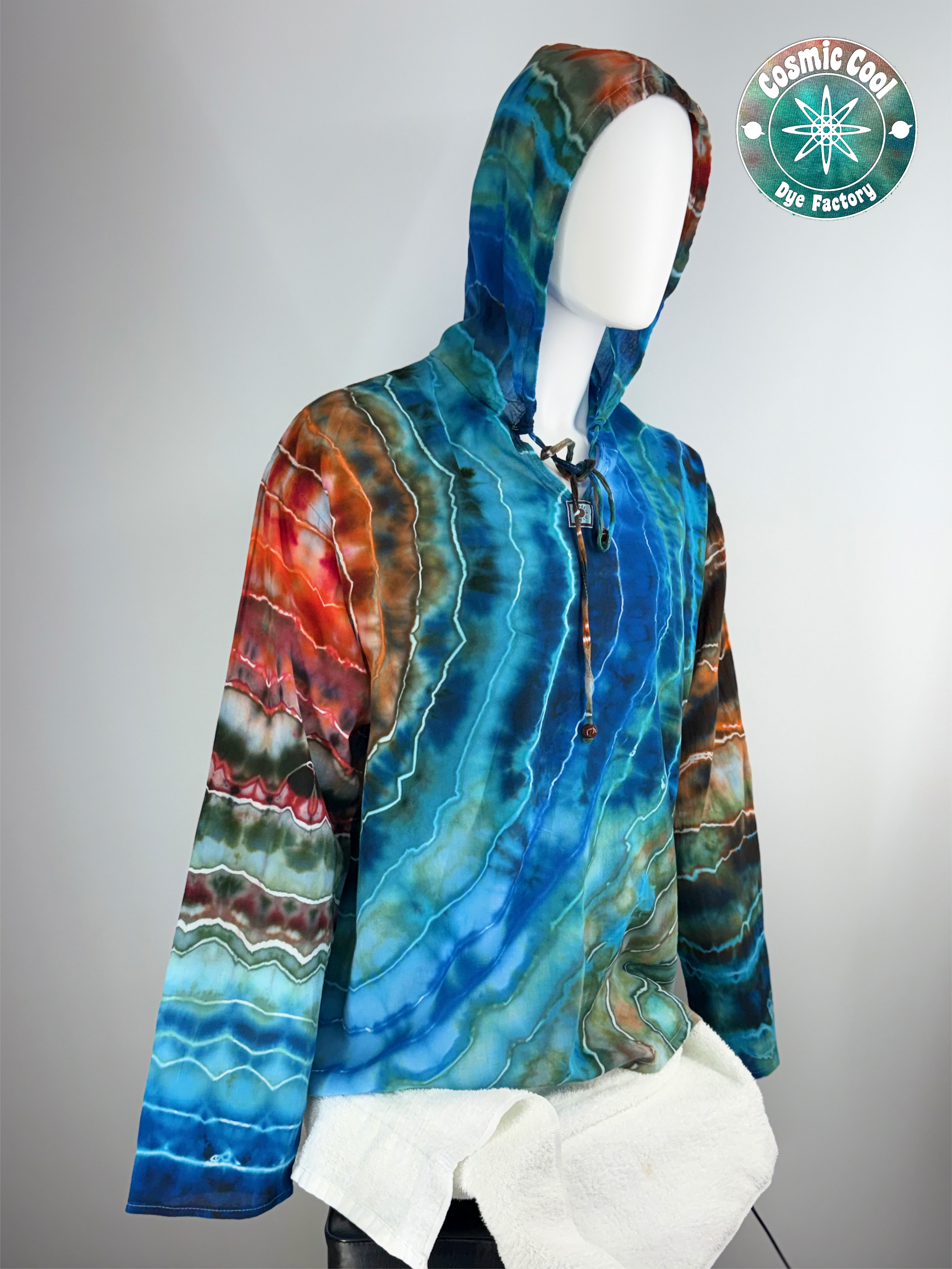 100% Premium Cotton Ice Dye Light Hoodie (Size 5XL)
