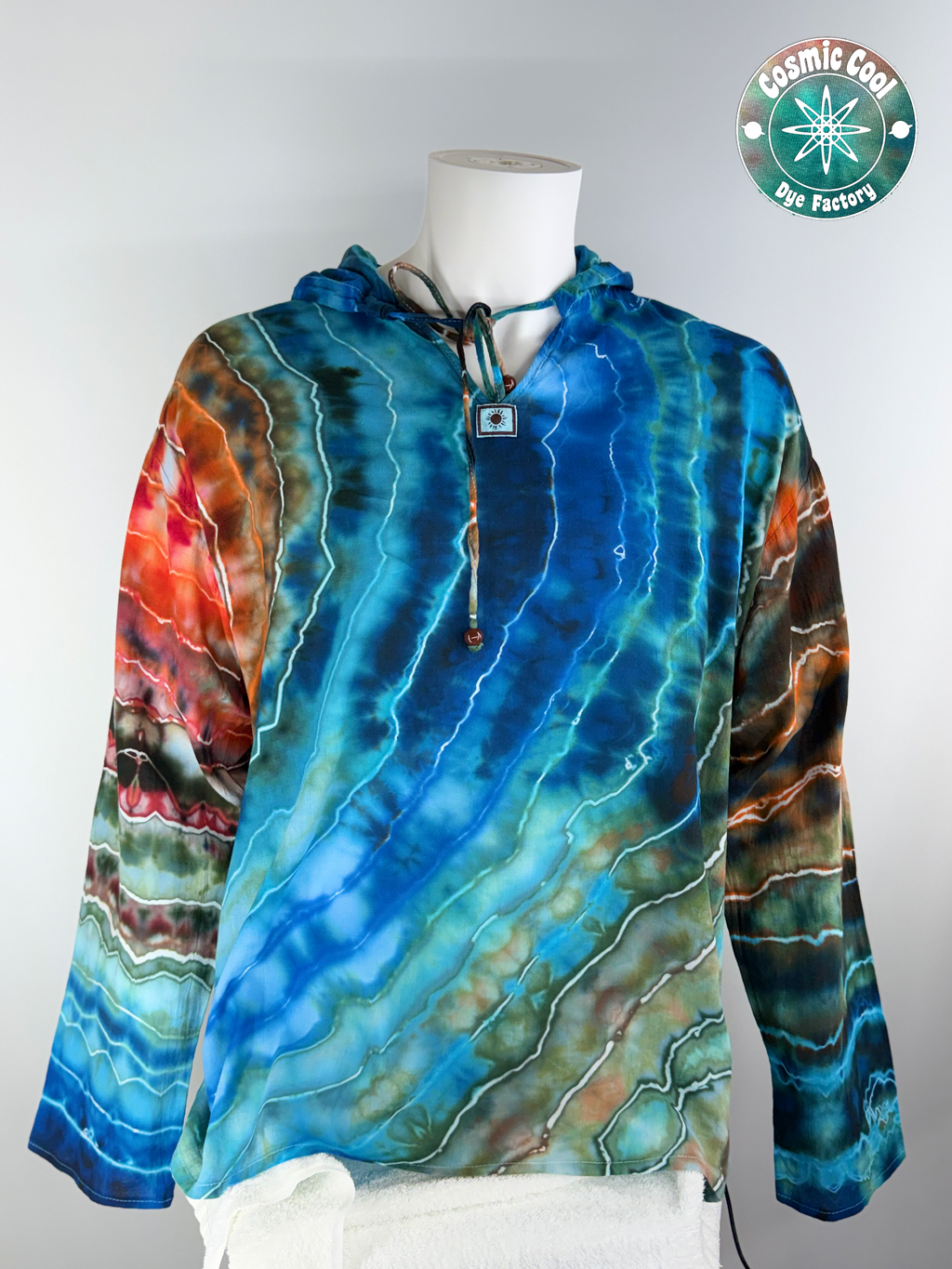 100% Premium Cotton Ice Dye Light Hoodie (Size 5XL)