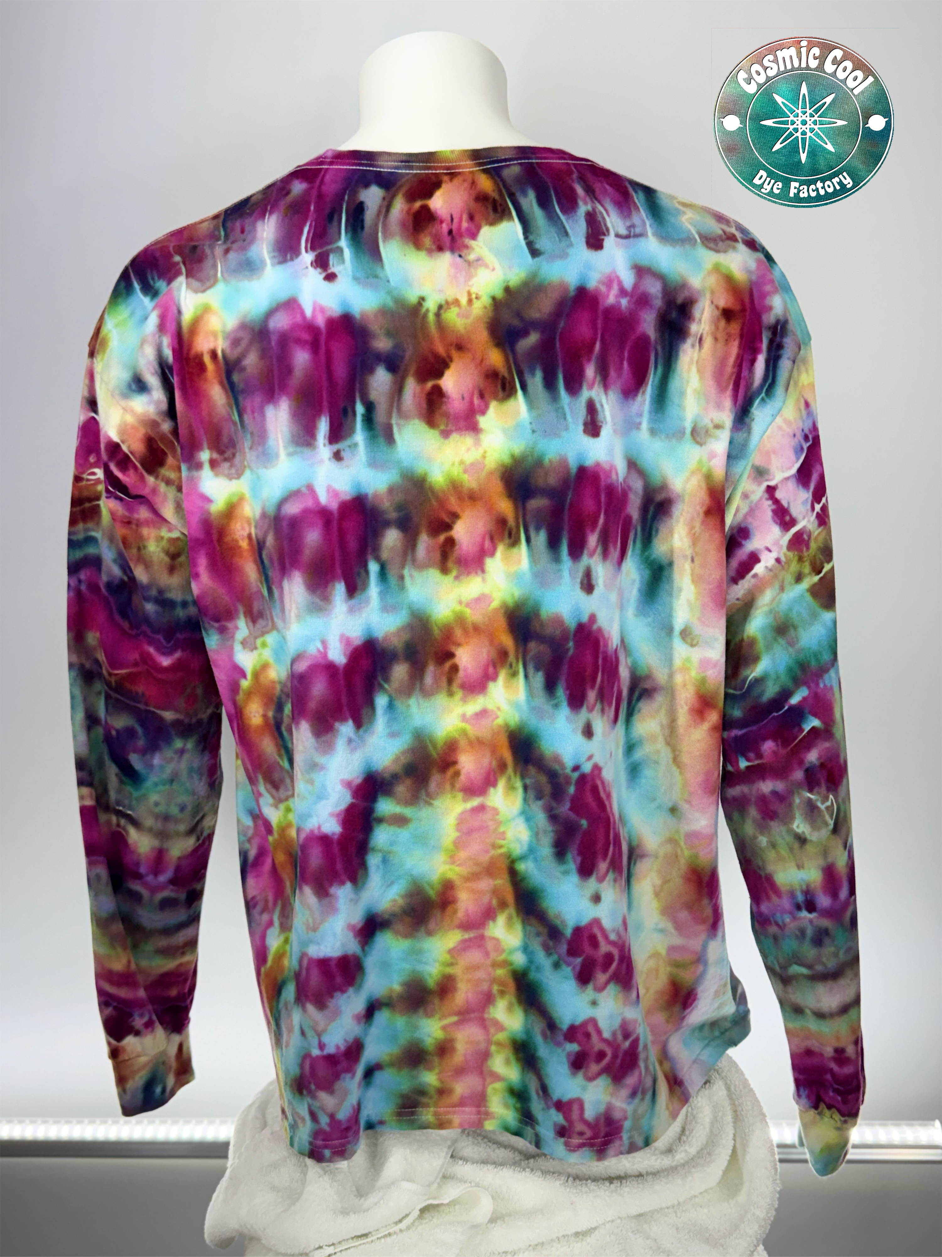 Ice Dye Long Sleeve Tee Shirt 100% Cotton (Size 2XL)