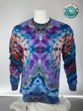 Ice Dye Long Sleeve Tee Shirt 100% Cotton (Size Large)