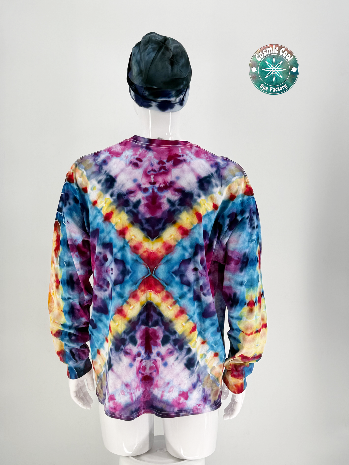 Cosmic Ice Dye Long Sleeve Artisan Tee (Size XL) - 100% Cotton