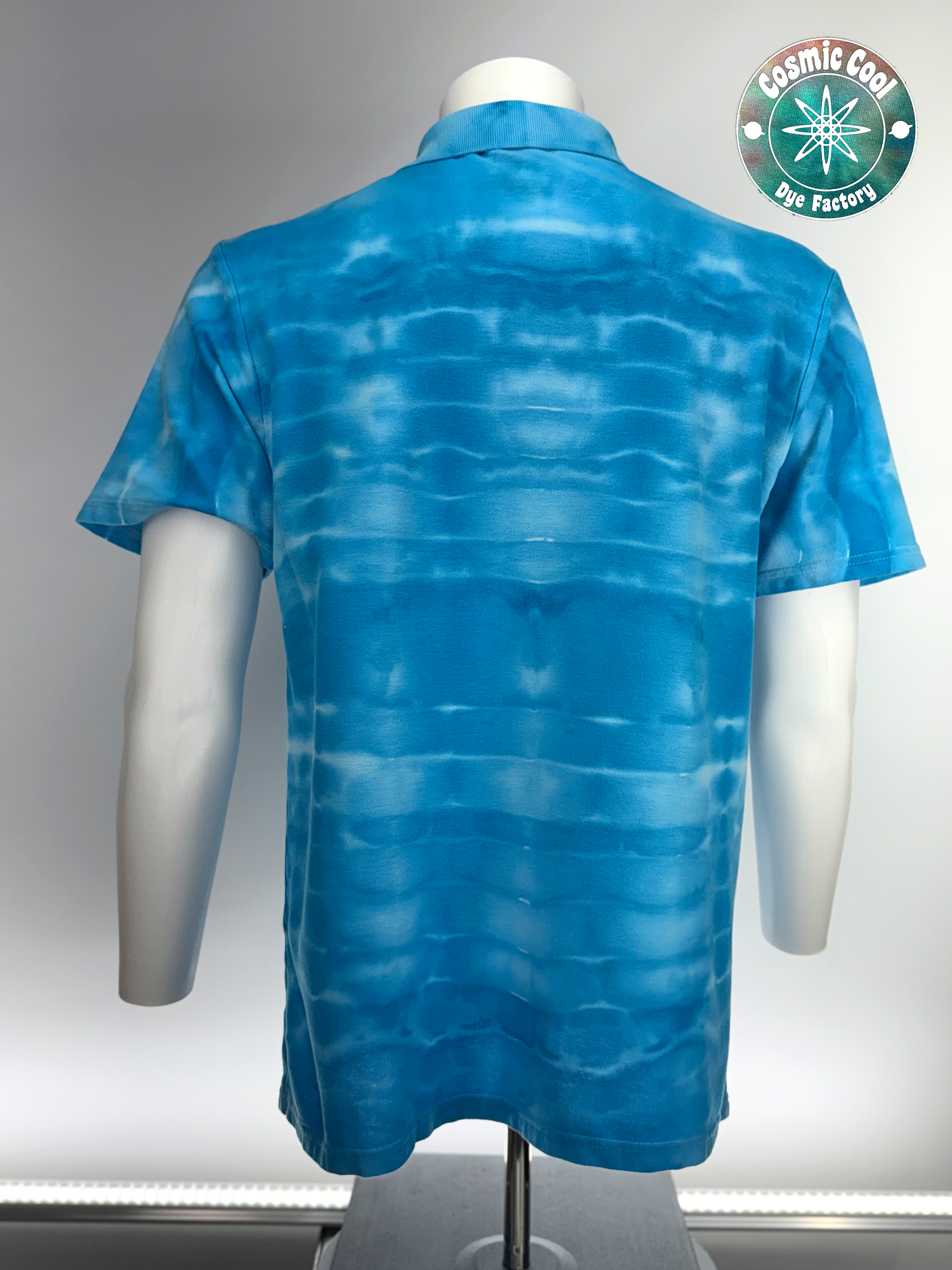 Cosmic Ice Dye Heritage Polo Shirt 100% Cotton (Size XL)