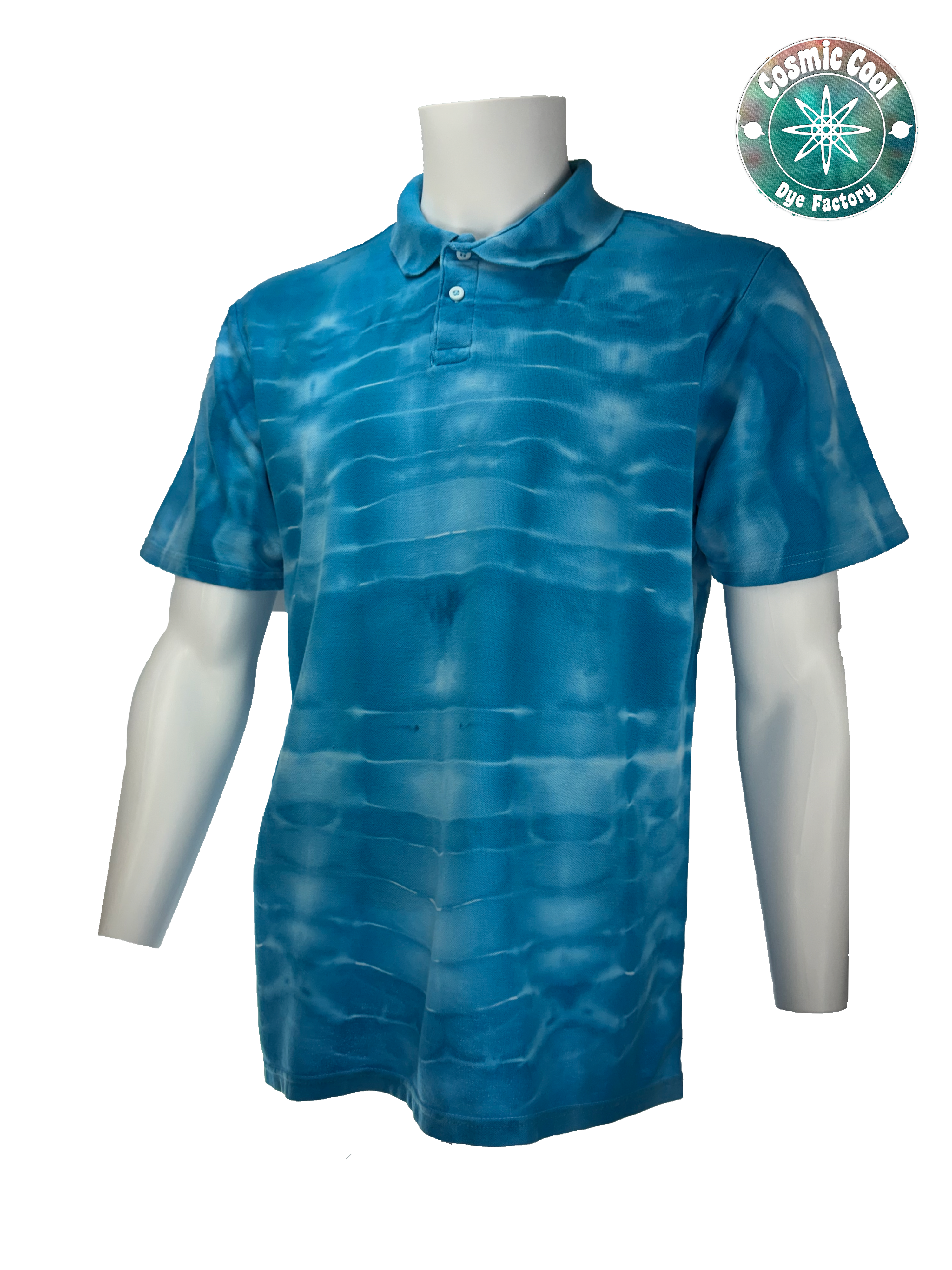 Cosmic Ice Dye Heritage Polo Shirt 100% Cotton (Size XL)