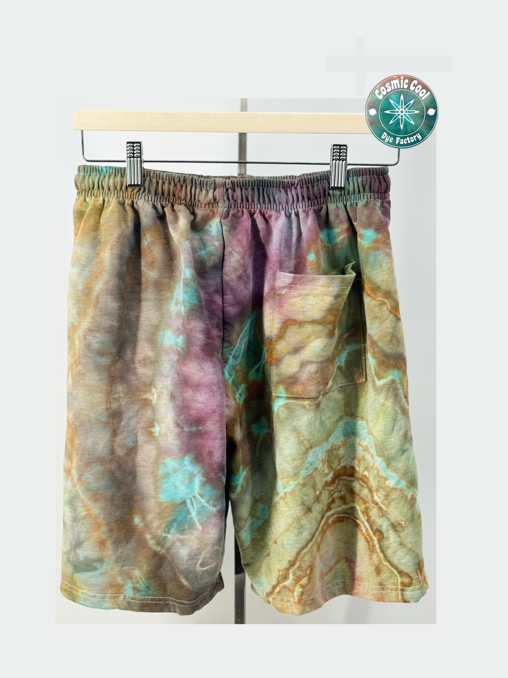 Ice Dyed Cosmic Lounge Shorts - One Size Fits Many - 100% Cotton