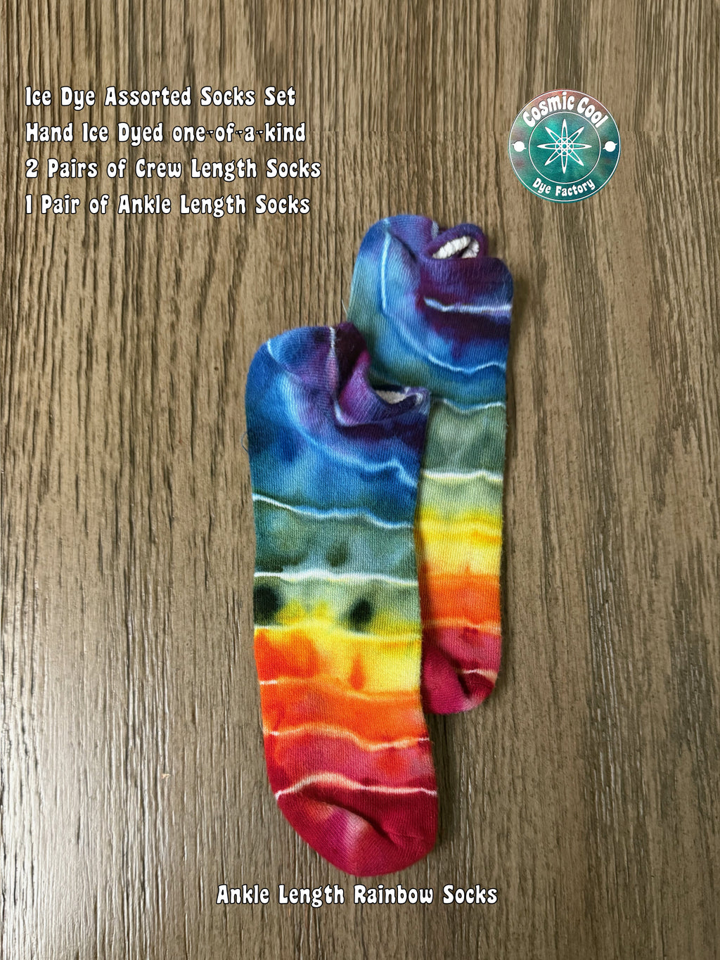 Cosmic Artisan Ice Dye Sock Bundle (3-Piece Assorted Set)