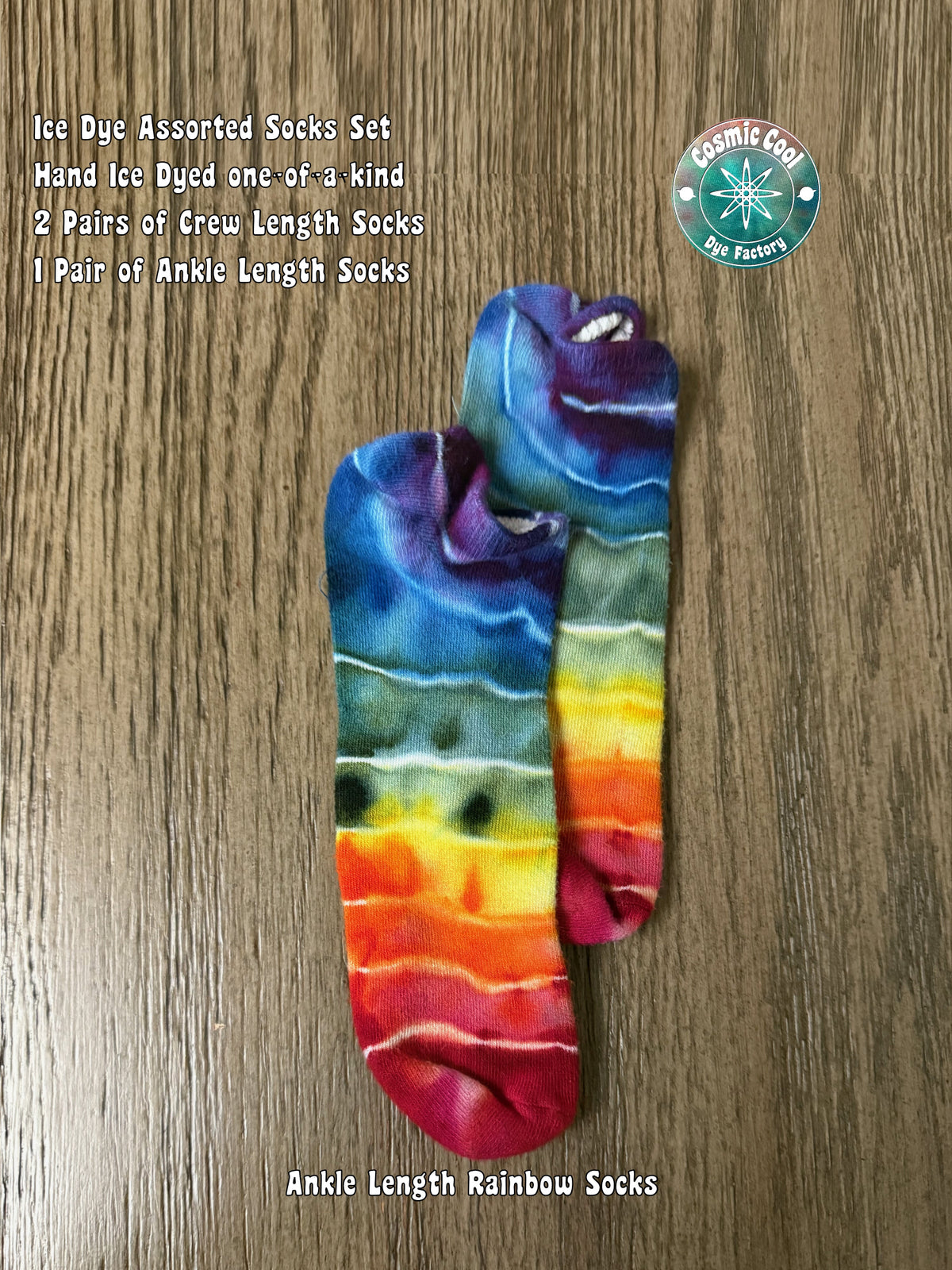 Cosmic Artisan Ice Dye Sock Bundle (3-Piece Assorted Set)