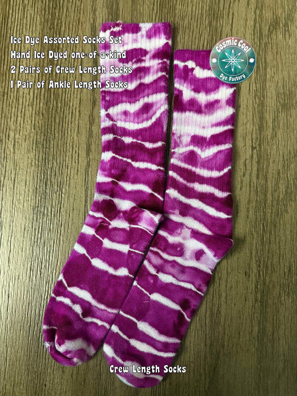 Cosmic Artisan Ice Dye Sock Bundle (3-Piece Assorted Set)