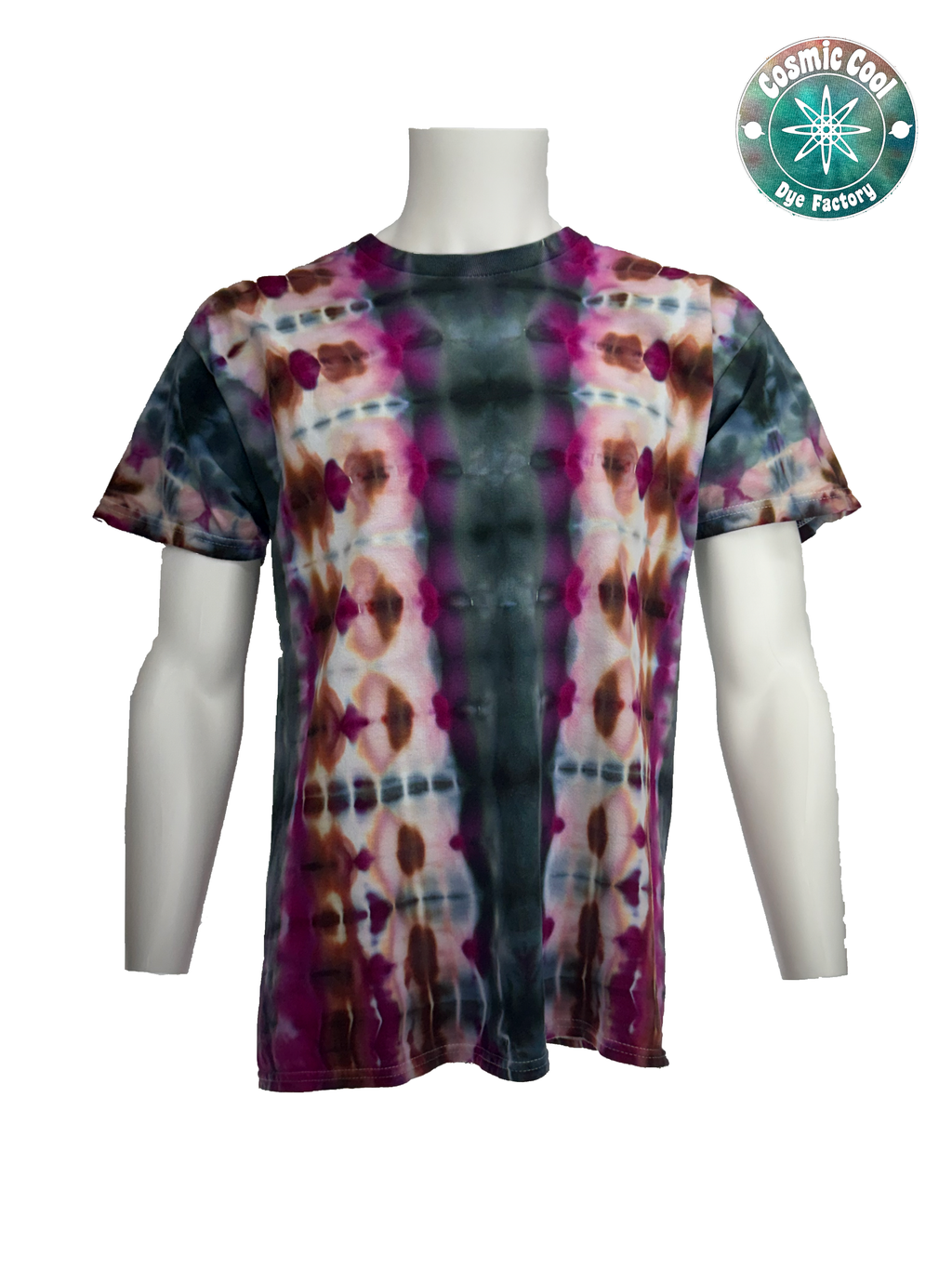 Short Sleeve Ice Dye Cosmic Tee Shirt 100% Cotton (Size L)