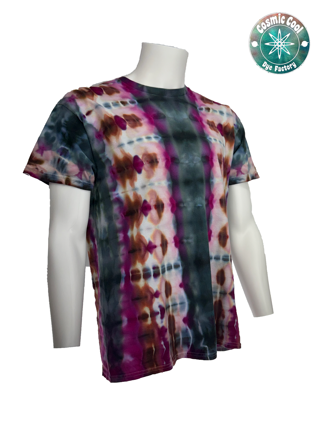Short Sleeve Ice Dye Cosmic Tee Shirt 100% Cotton (Size L)