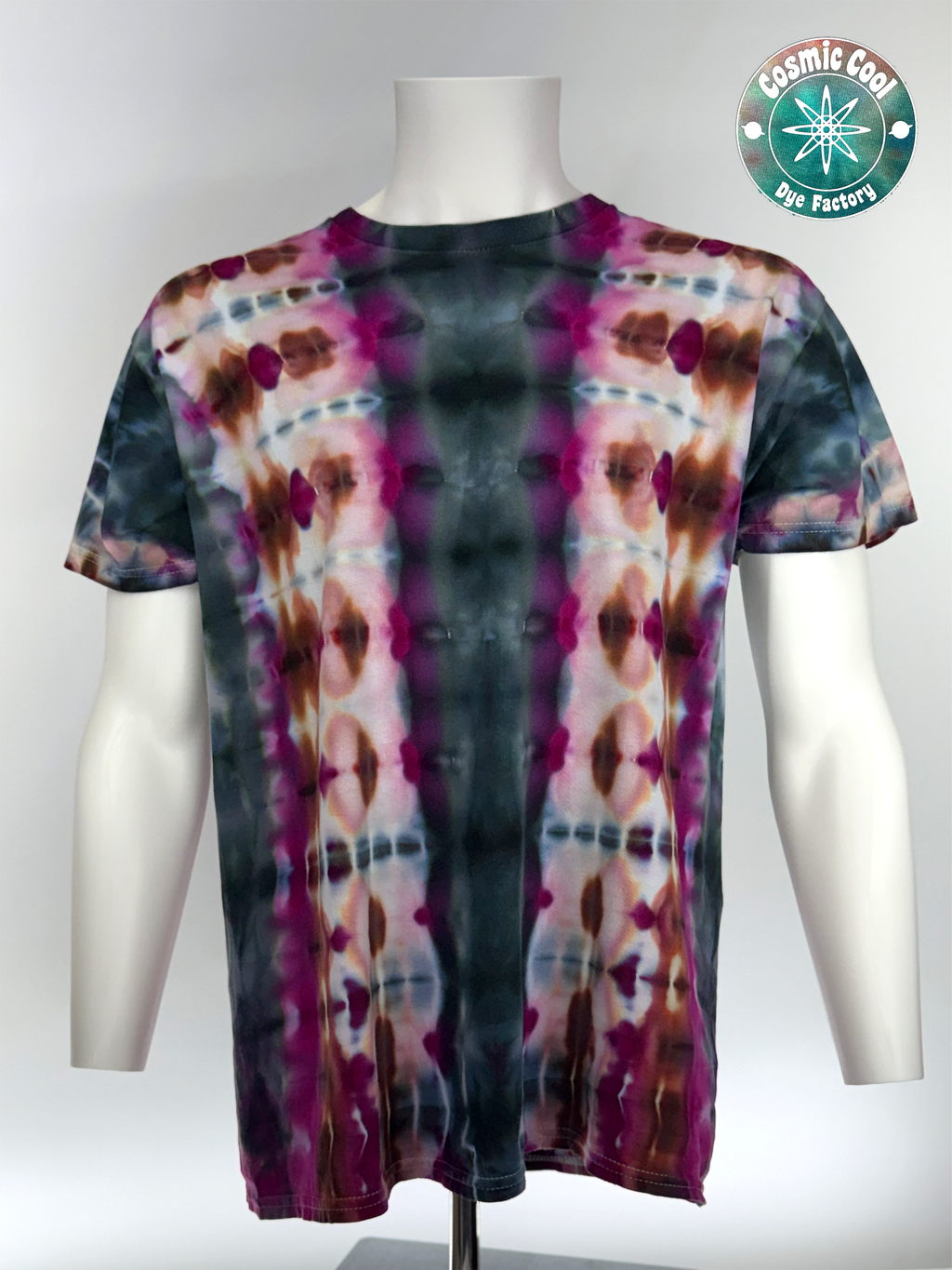 Short Sleeve Ice Dye Cosmic Tee Shirt 100% Cotton (Size L)