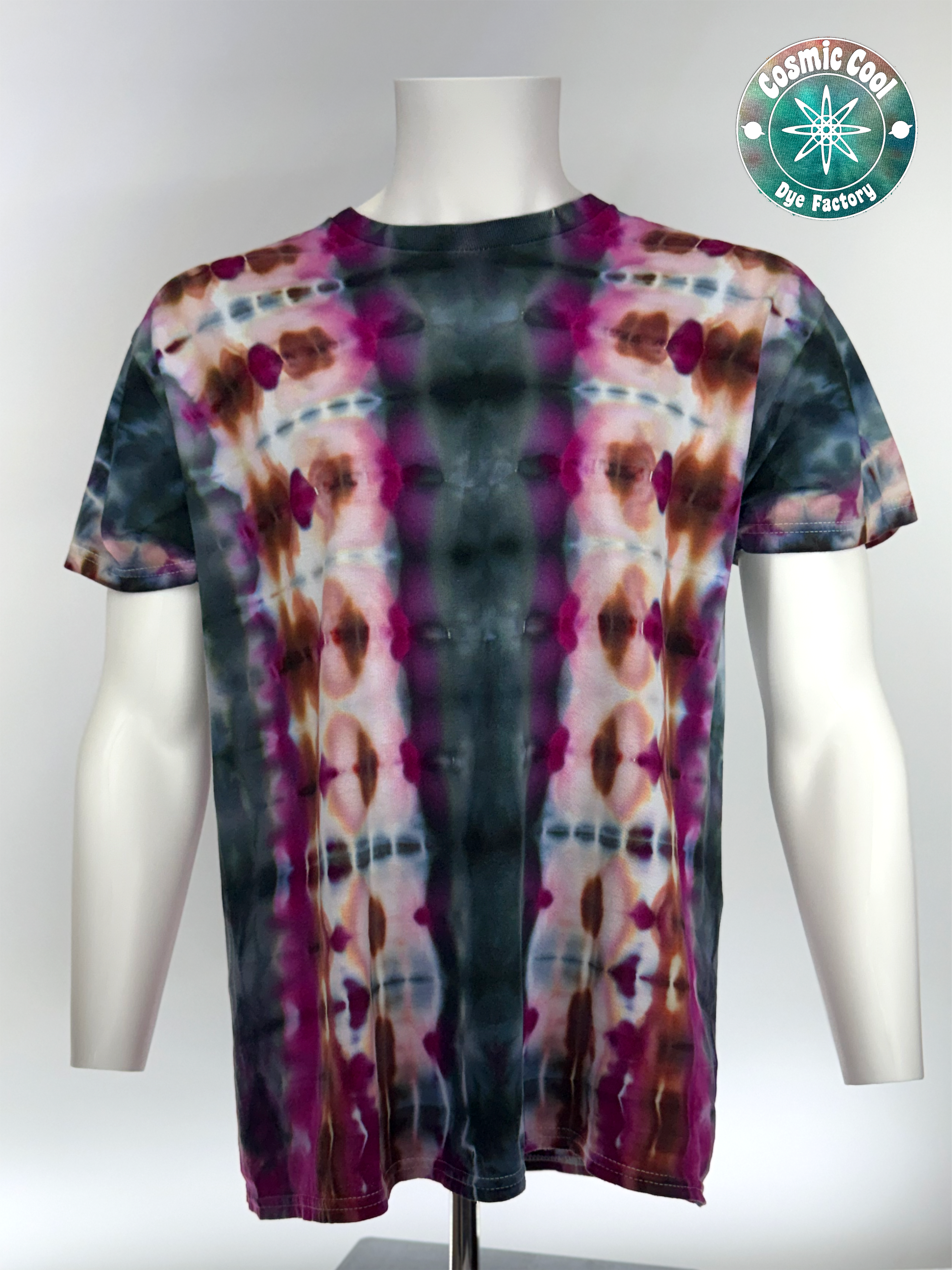 Short Sleeve Ice Dye Cosmic Tee Shirt 100% Cotton (Size L)