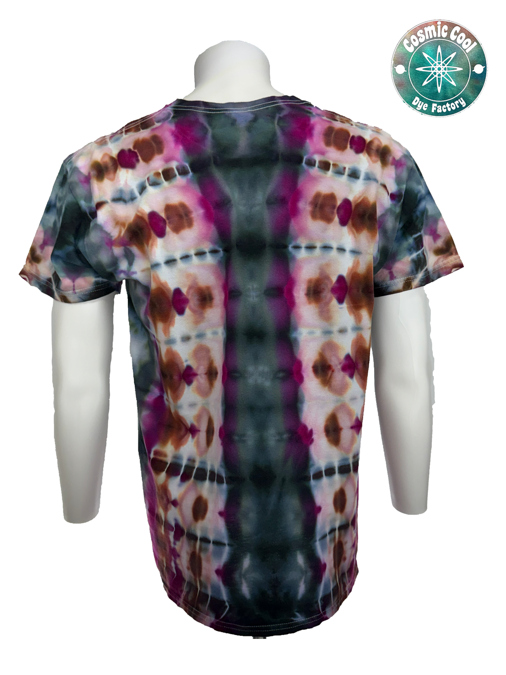 Short Sleeve Ice Dye Cosmic Tee Shirt 100% Cotton (Size L)