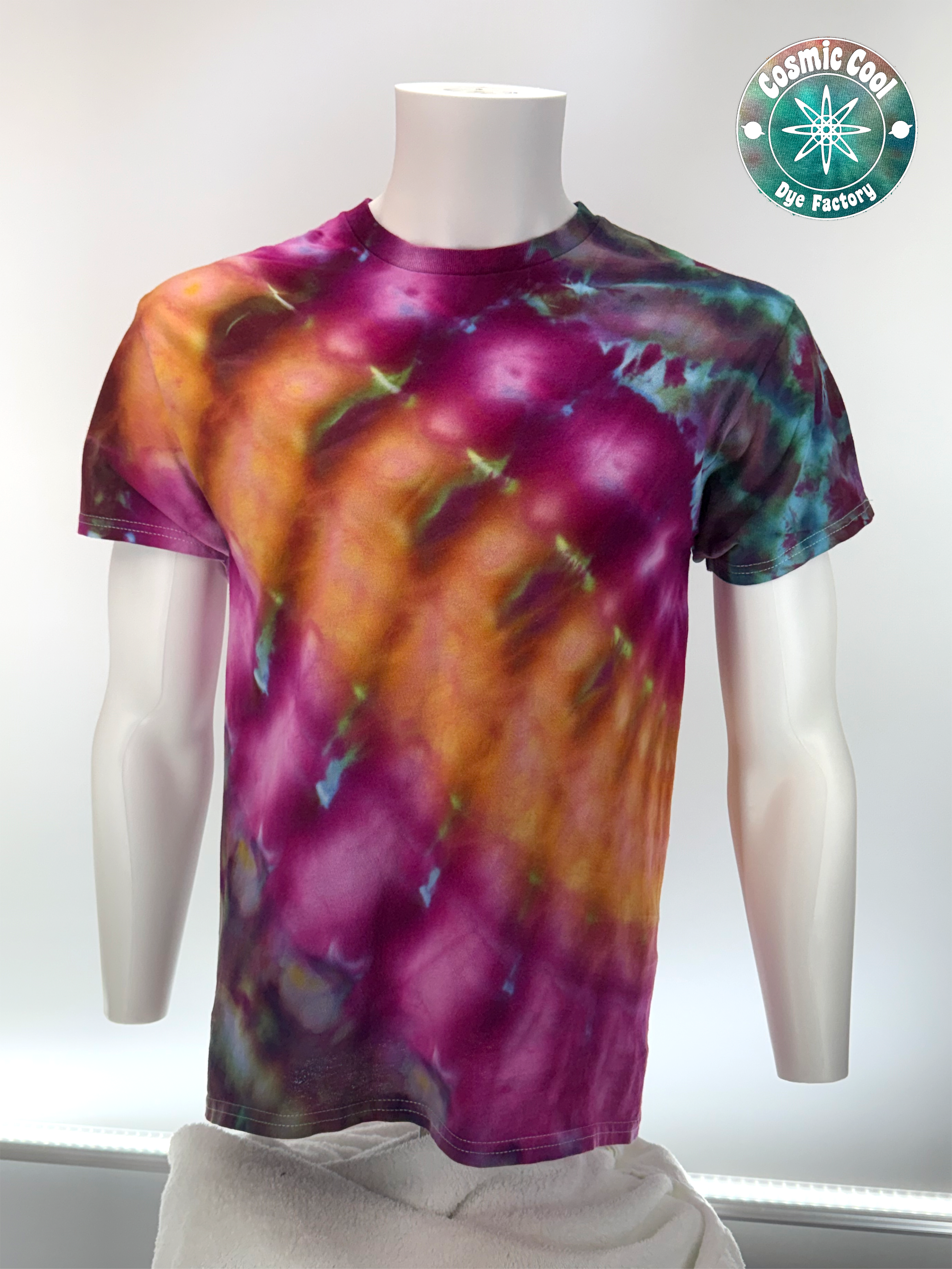 The Comet's Tail - Short Sleeve Ice Dye Cosmic Tee (Size M)