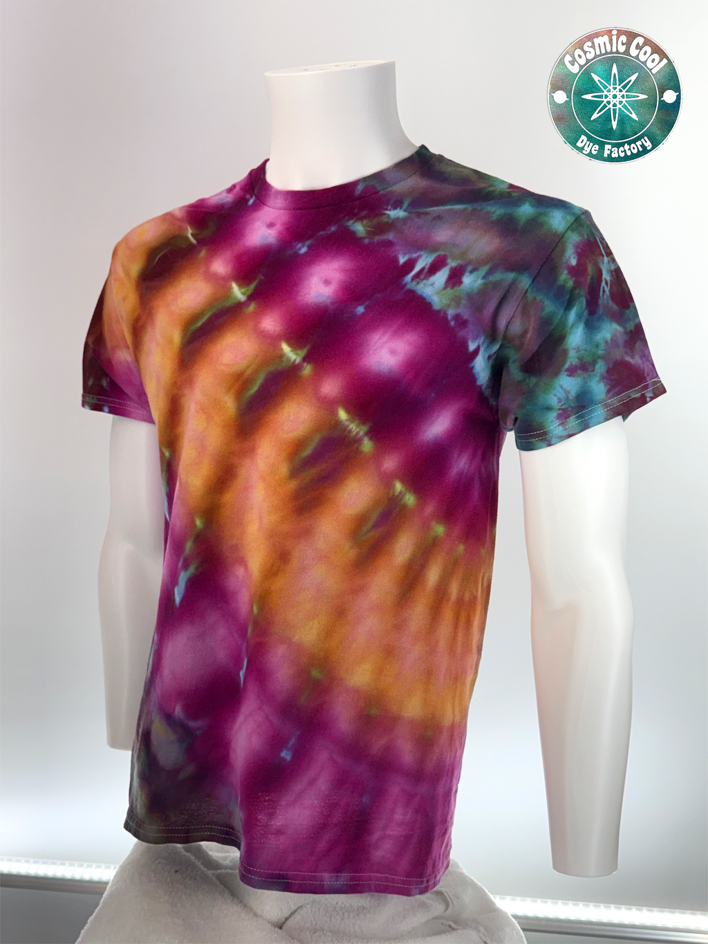 The Comet's Tail - Short Sleeve Ice Dye Cosmic Tee (Size M)
