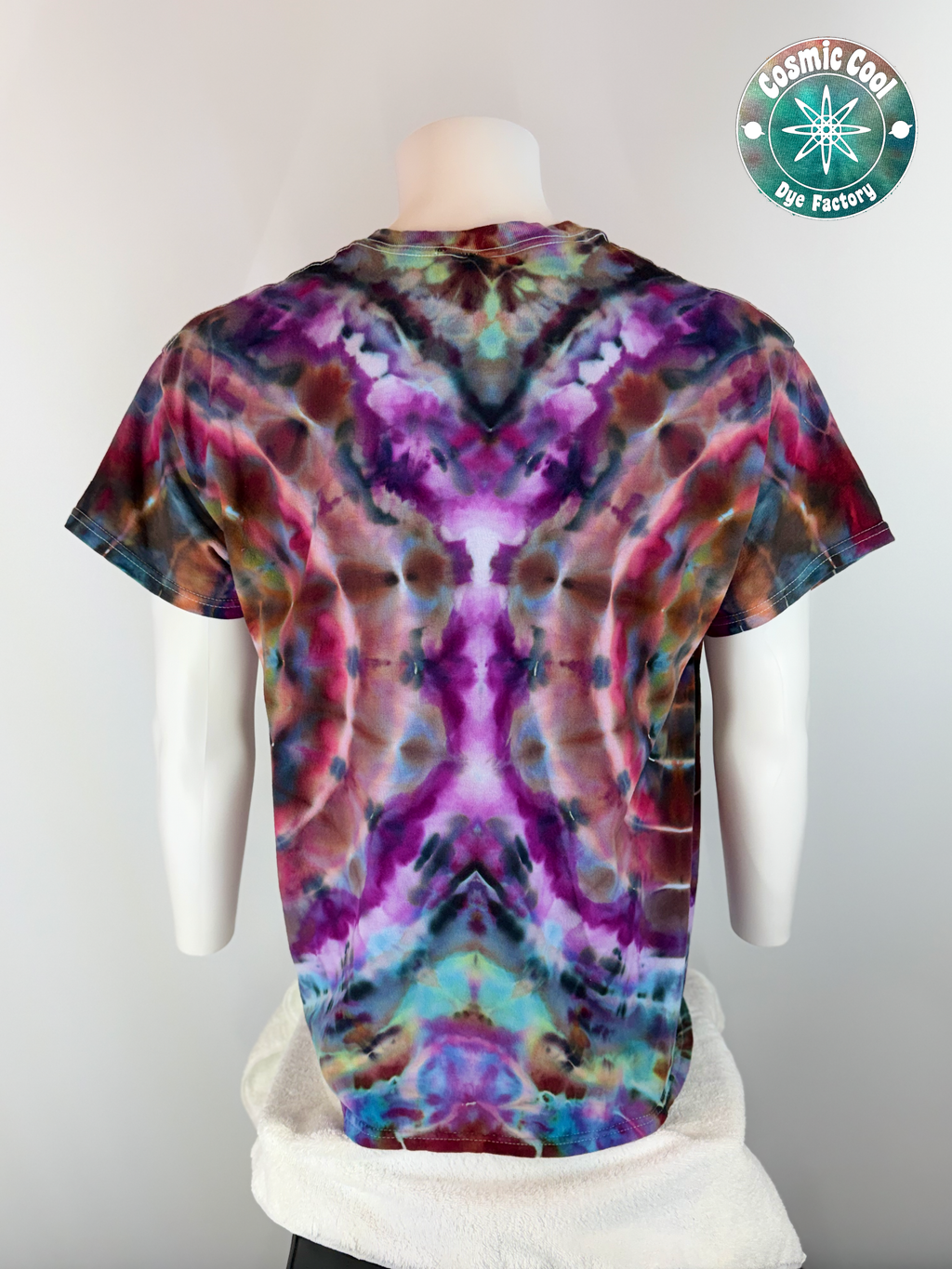 Two Moons at Euphoria Caverns - Short Sleeve Cosmic Ice Dye Tee (Size XL)