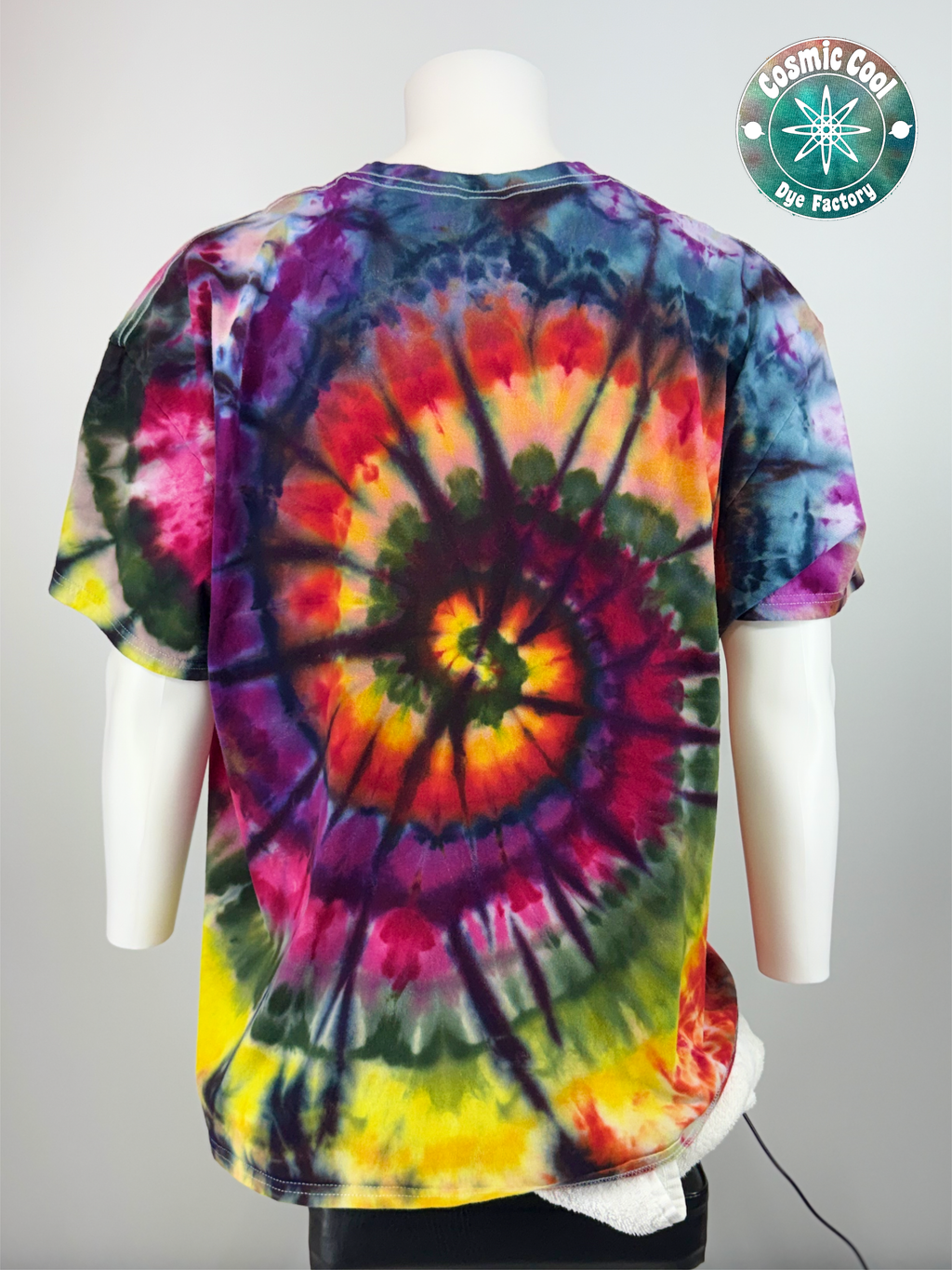 Spiral Trajectory - Short Sleeve Cosmic Ice Dye Tee (Size 3XL)