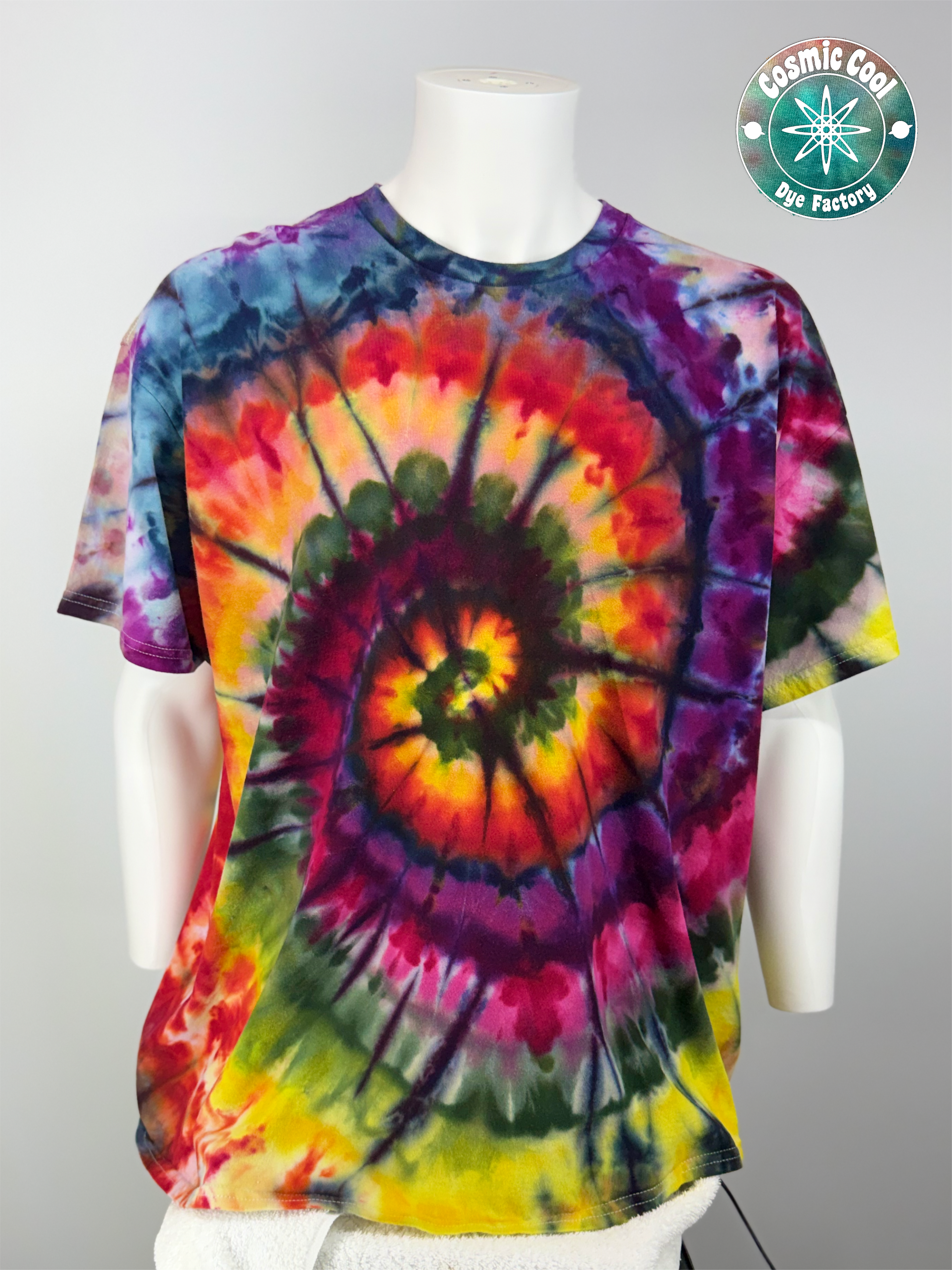 Spiral Trajectory - Short Sleeve Cosmic Ice Dye Tee (Size 3XL)