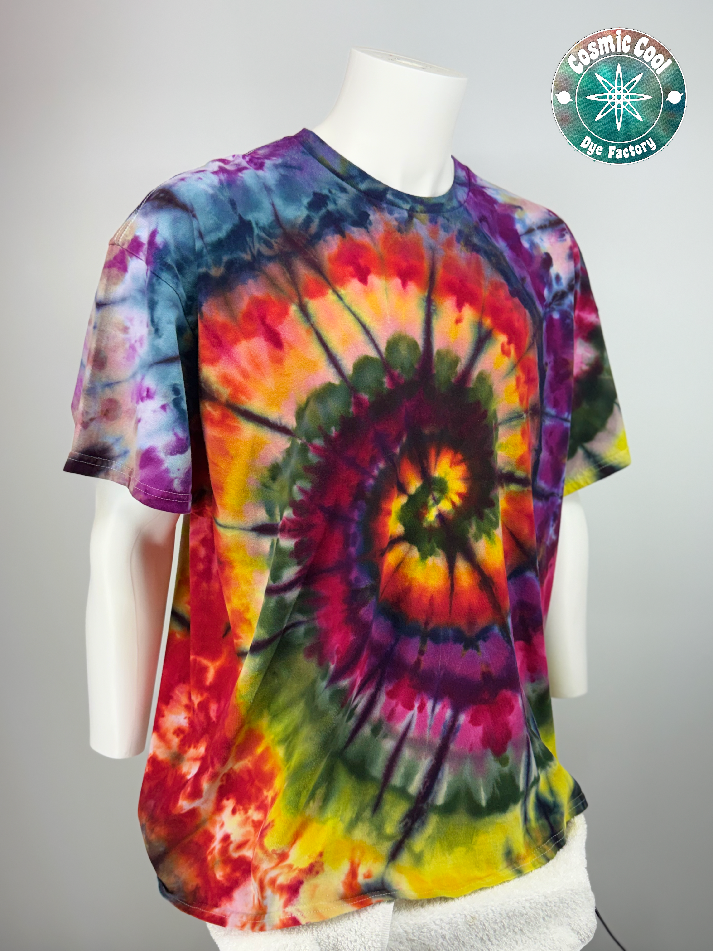 Spiral Trajectory - Short Sleeve Cosmic Ice Dye Tee (Size 3XL)