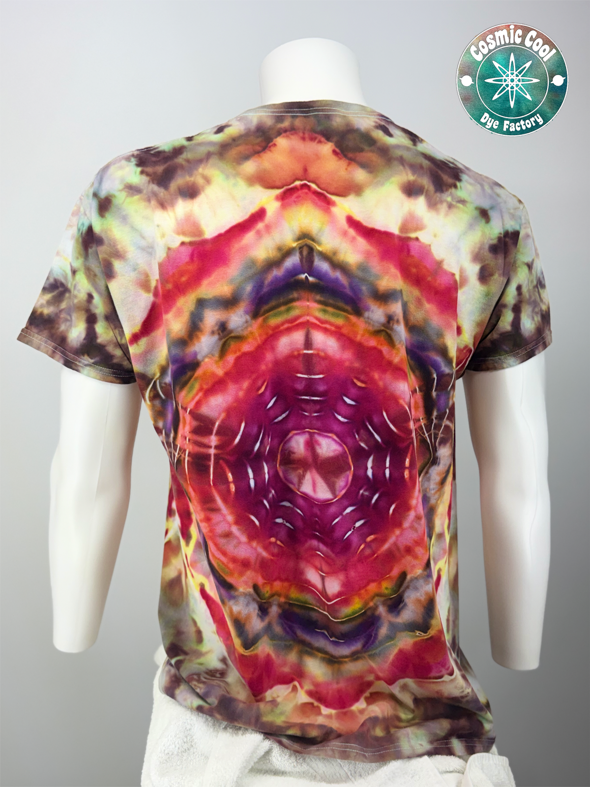 Short Sleeve 100% Cotton Cosmic Ice Dye Tee (Size L)