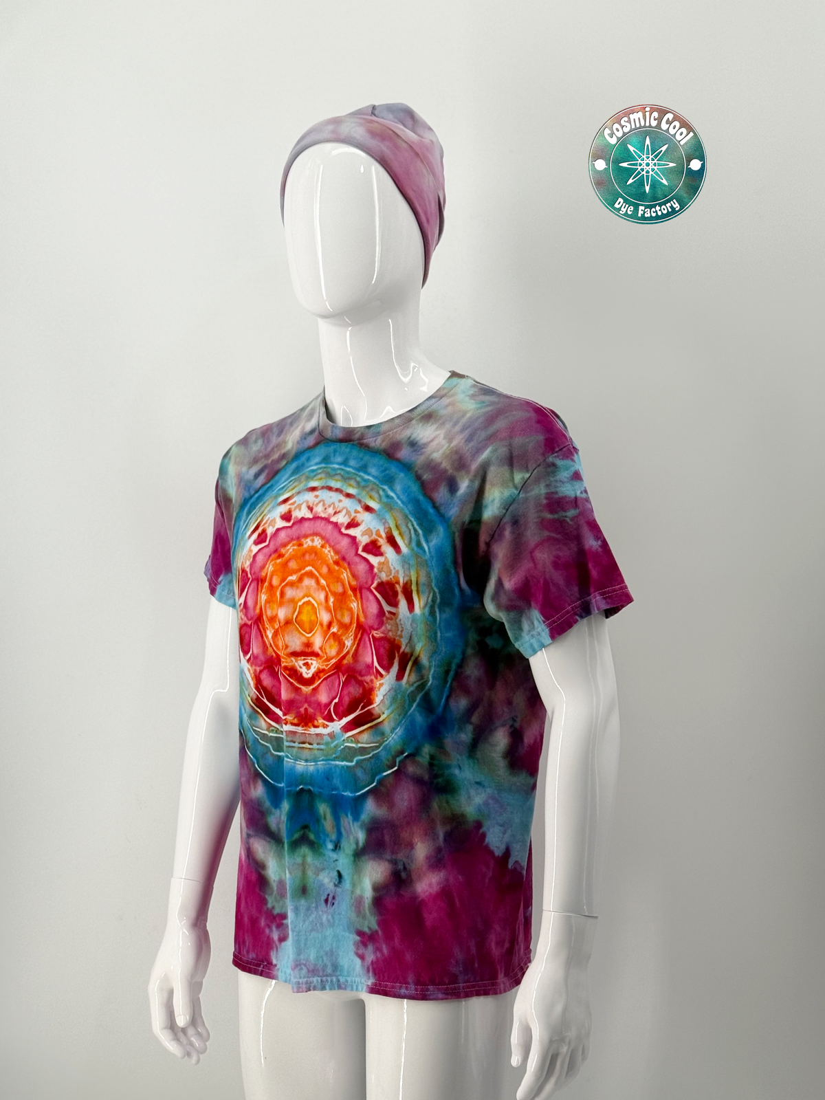 Cosmic Ice-Dye Short Sleeve Artisan Tee (Size Large) 100% Cotton