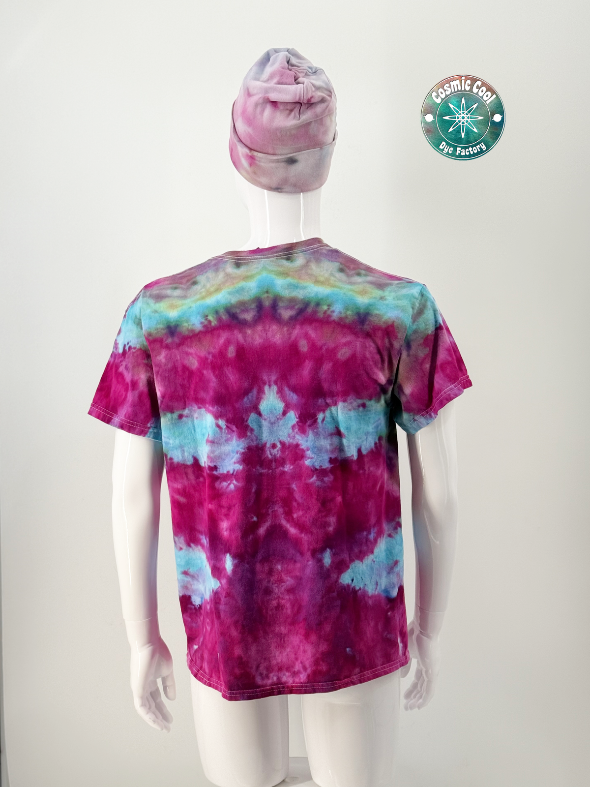 Cosmic Ice-Dye Short Sleeve Artisan Tee (Size Large) 100% Cotton