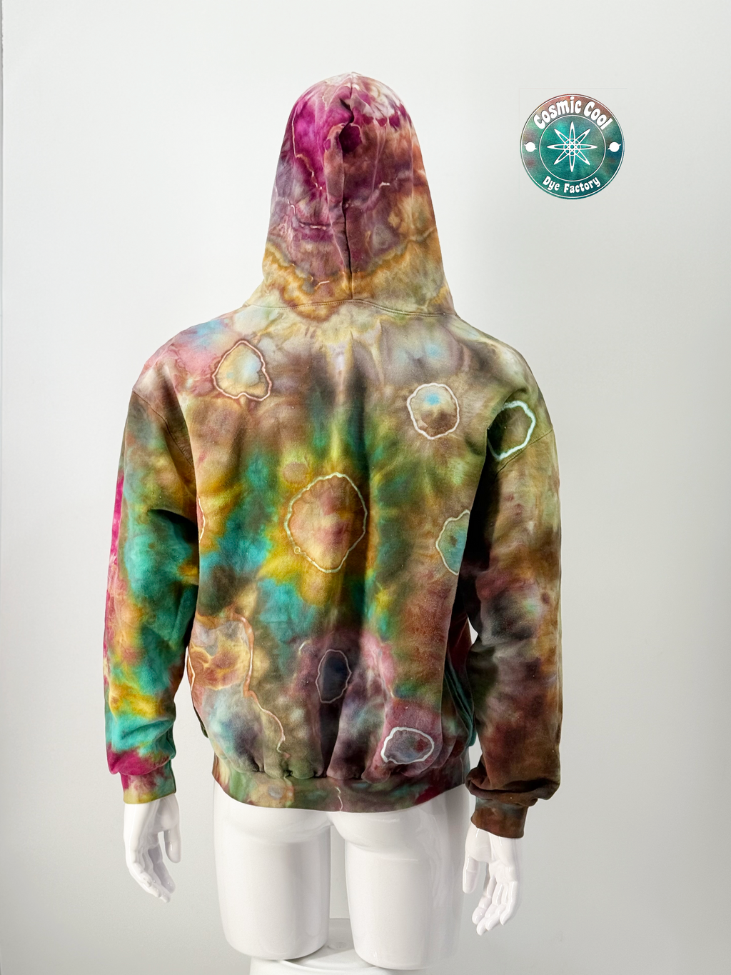 Nebula Fleece Cosmic Ice-Dye Premium Zipper Hoodie (Size XL)