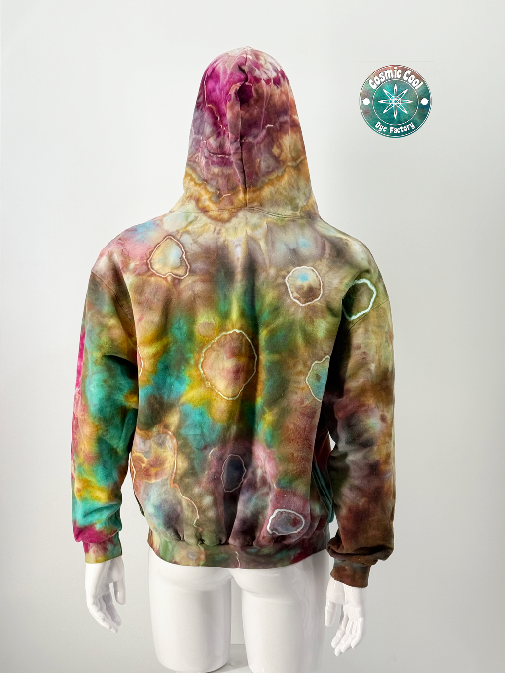 Nebula Fleece Cosmic Ice-Dye Premium Zipper Hoodie (Size XL)