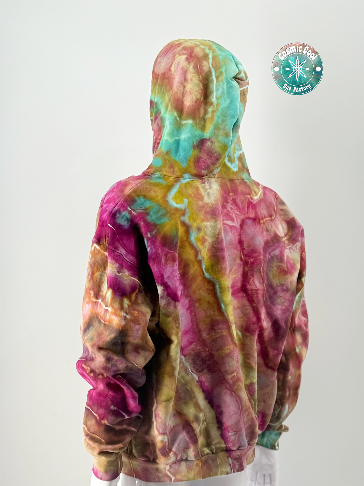 Nebula Fleece Cosmic Ice Dye Premium Zipper Hoodie (Size XXL)