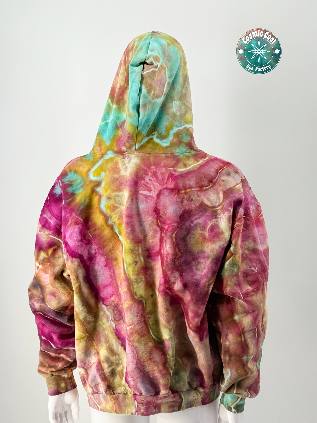 Nebula Fleece Cosmic Ice Dye Premium Zipper Hoodie (Size XXL)