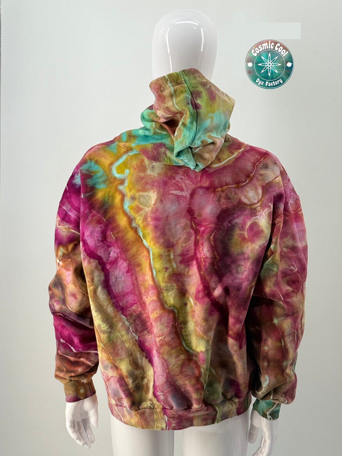 Nebula Fleece Cosmic Ice Dye Premium Zipper Hoodie (Size XXL)