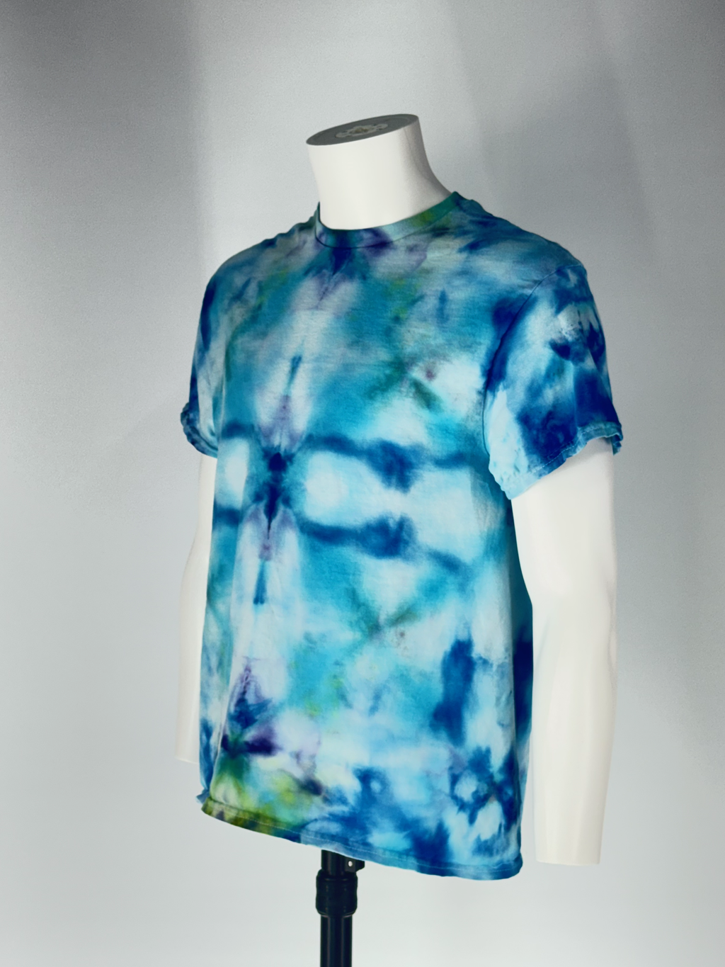 Constellation Aquarius: Large Cosmic Artifact Tee Ice-Dye