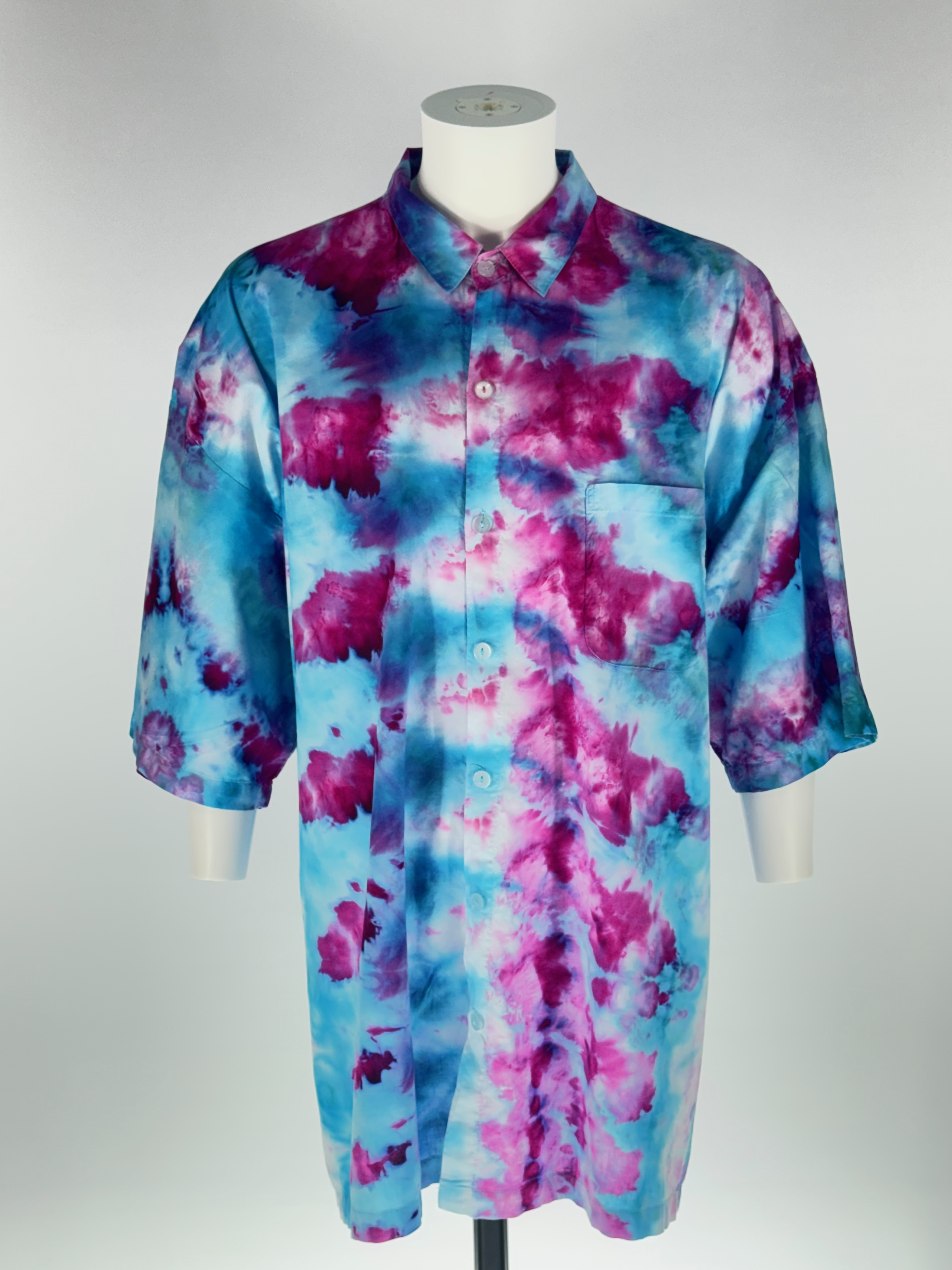 Helix Nebula: 3XL Cosmic Camp Shirt Ice-Dye