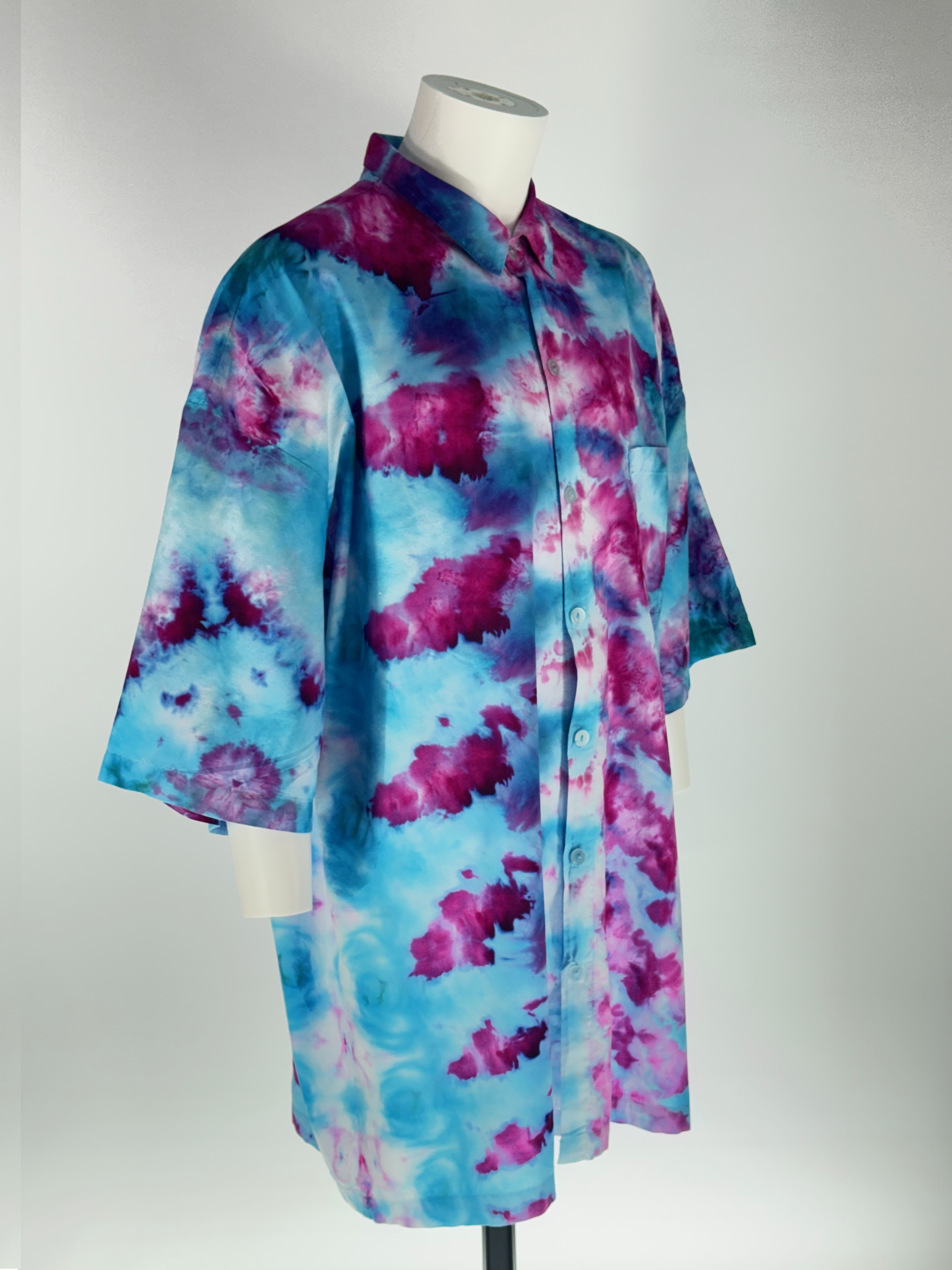 Helix Nebula: 3XL Cosmic Camp Shirt Ice-Dye