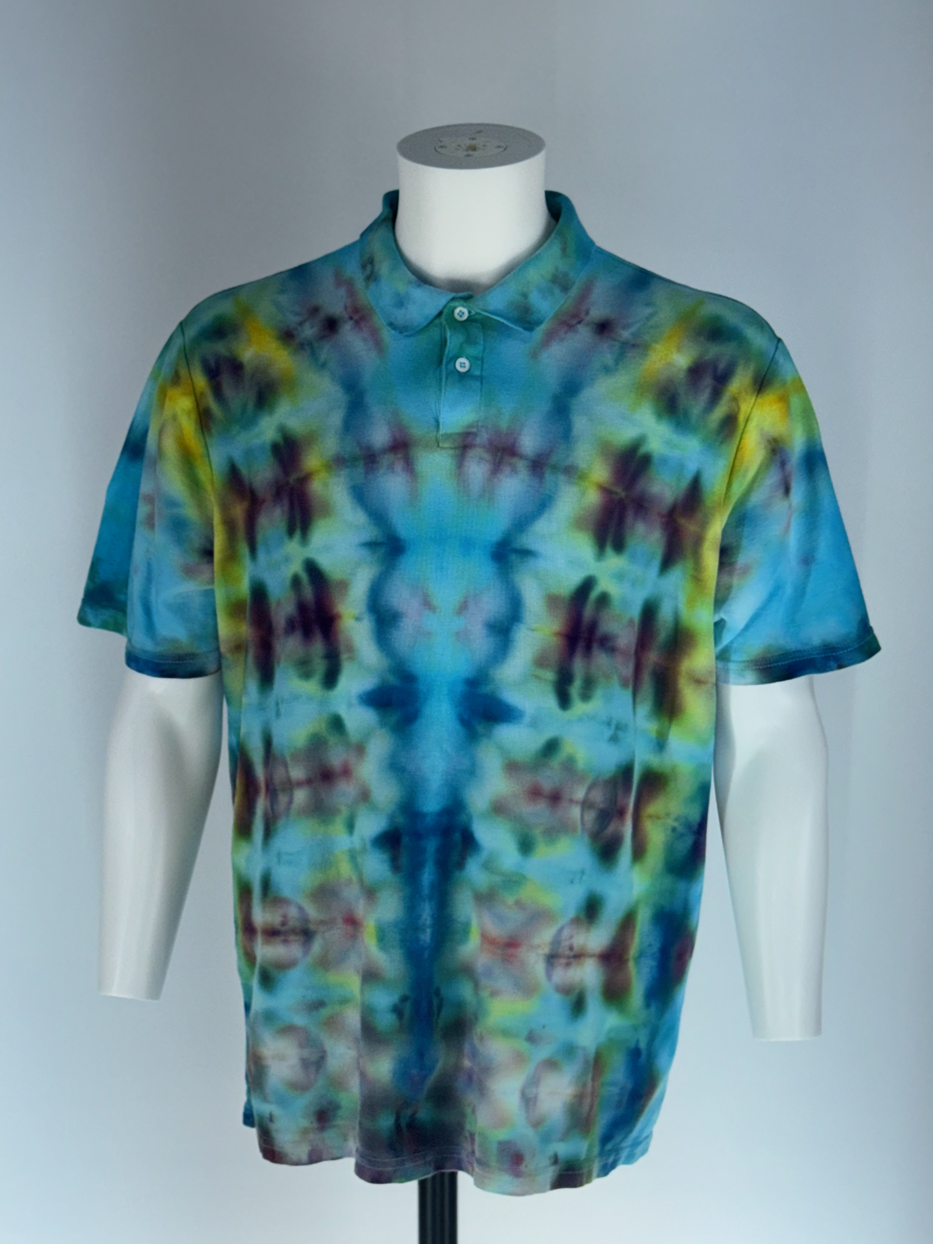 Quantum Signature Radiation Detected: 2XL Cosmic Heritage Polo - IceDye